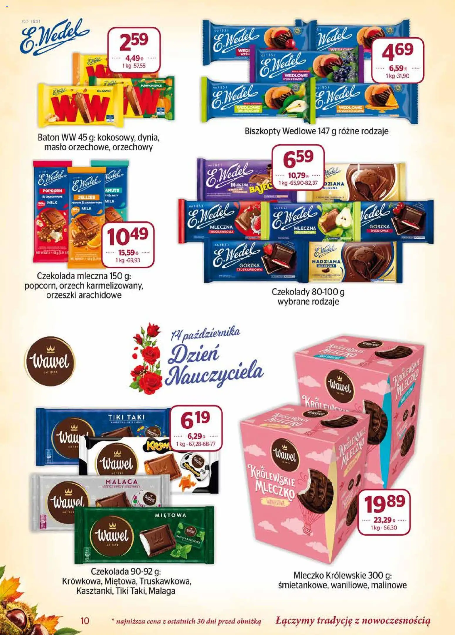 Społem gazetka od 01.10.2026 | Strona: 10 | Produkty: Czekolady, Baton, Czekolada, Orzeszki