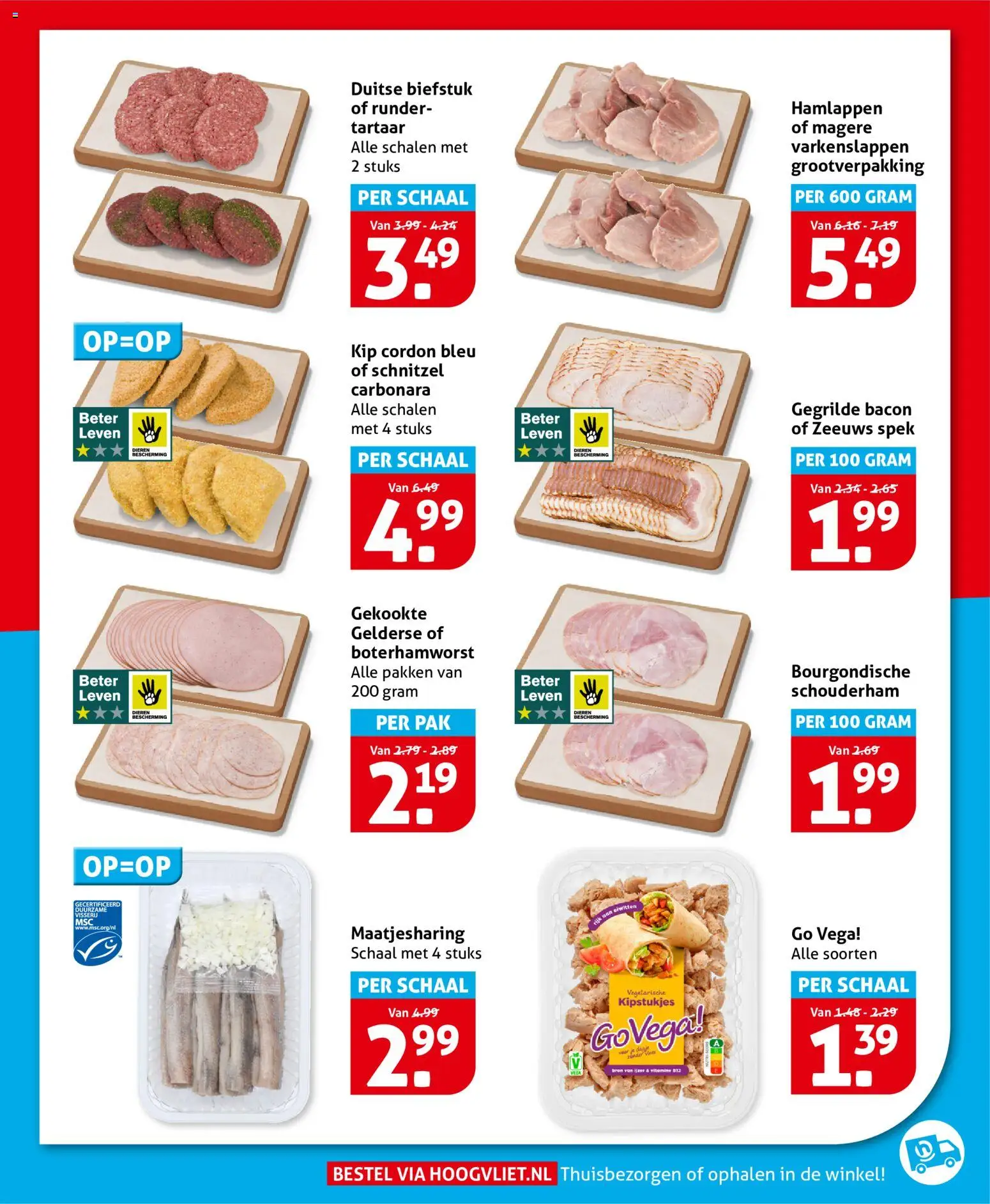 {H1} | Pagina: 8 | Producten: Biefstuk, Schnitzel, Bacon, Kip