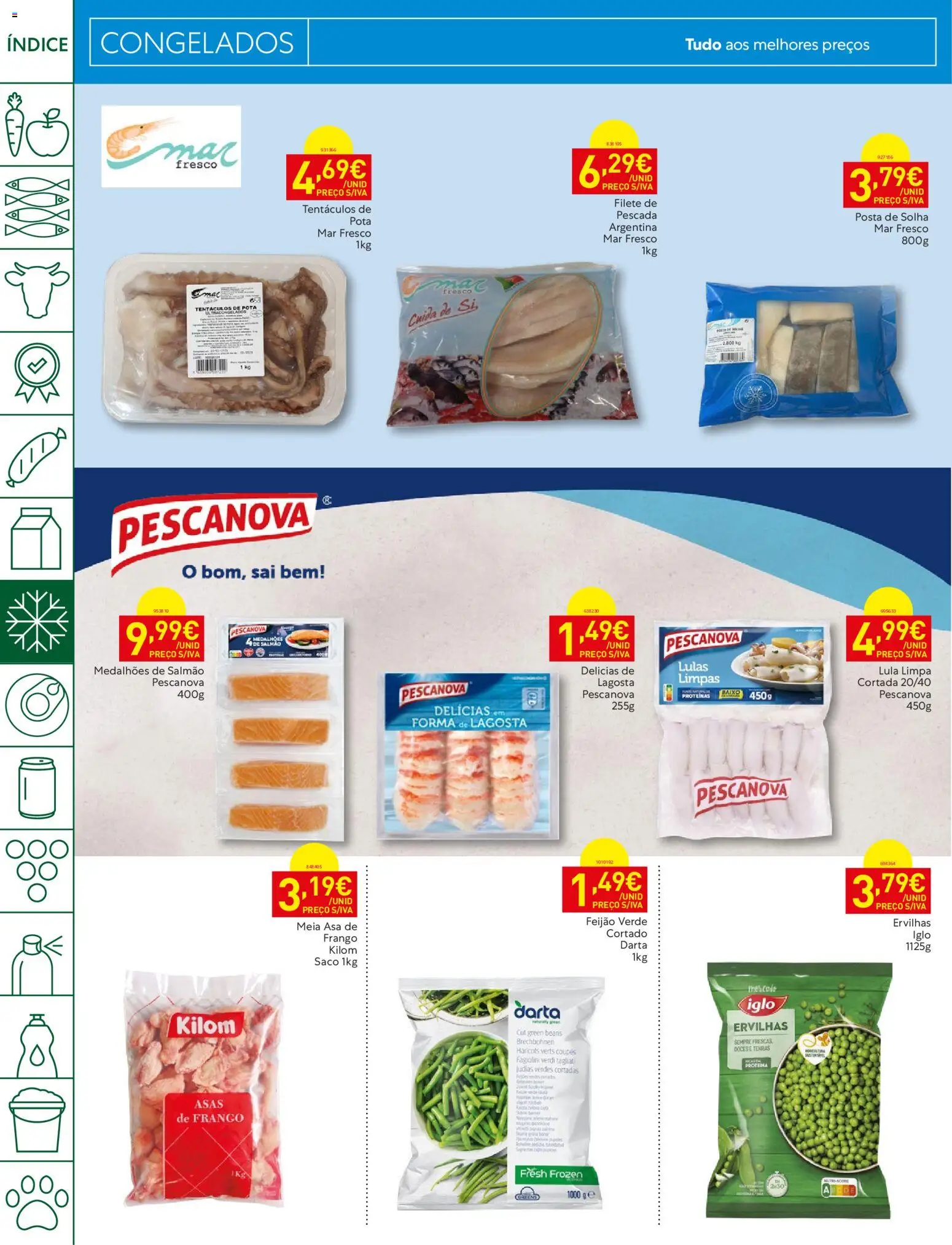 Recheio folheto │ válido de 23/06/2026 | Página: 14 | Produtos: Asas de frango, Frango, Pescada, Salmão