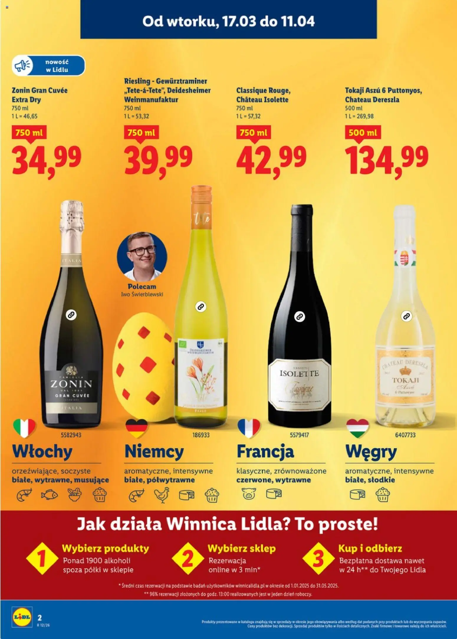 Lidl Katalog alkoholi mocnych od 17.03.2026 | Strona: 2 | Produkty: Riesling