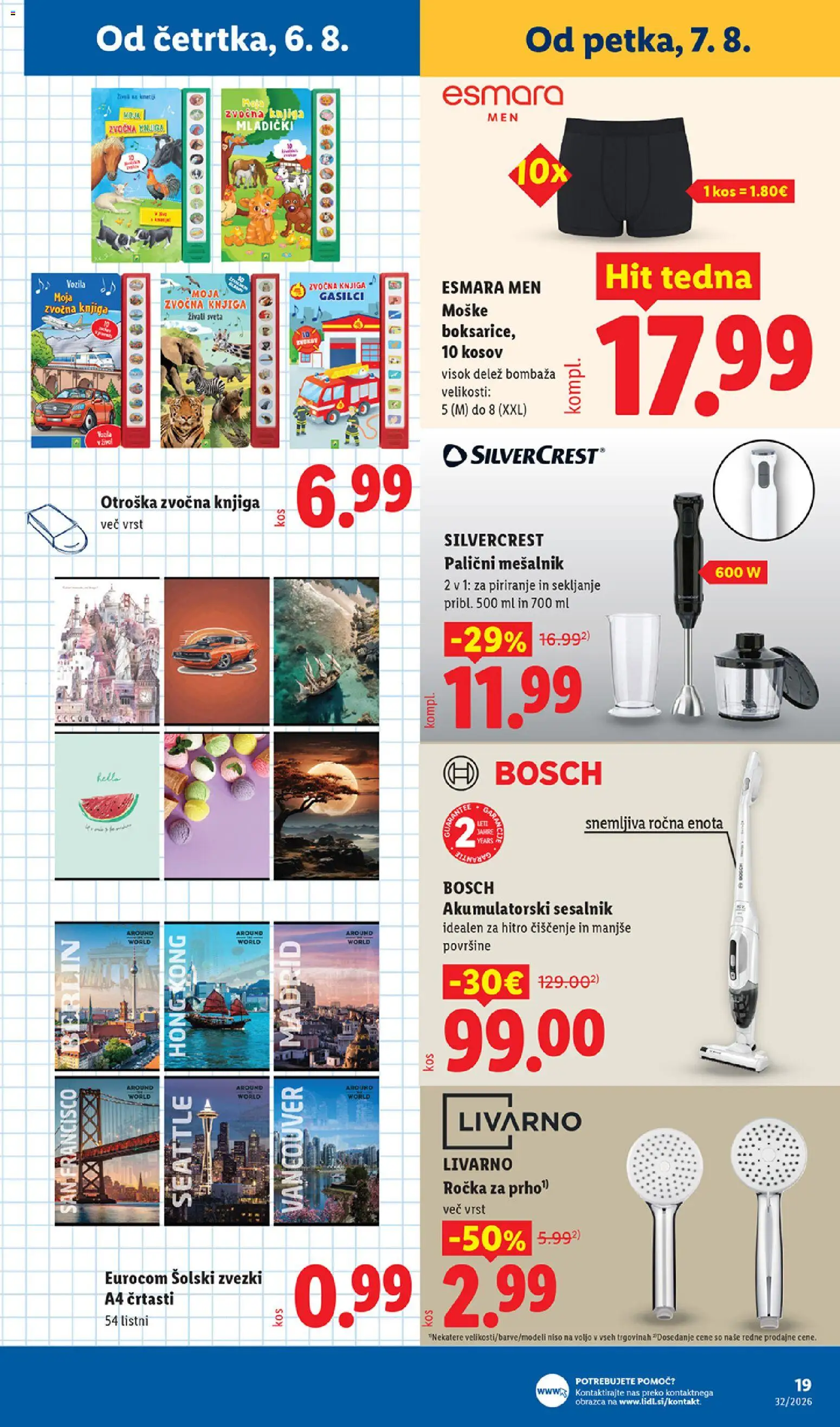 Novi Lidl katalog ponudbe – veljaven od 06.08.2026 | Stran: 39 | Izdelki: Mesalnik, Kos, Knjiga, Sesalnik