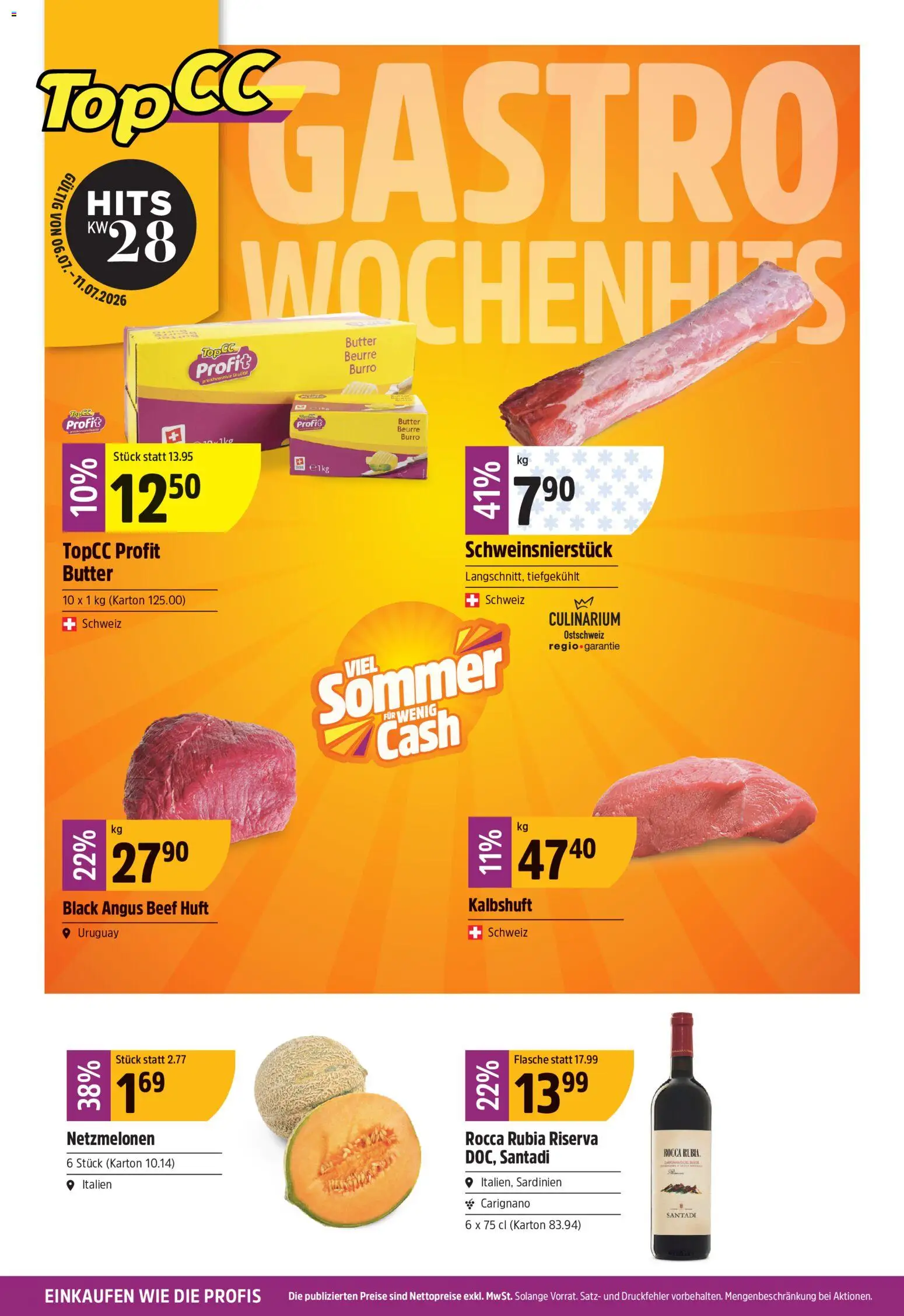 TopCC aktionen – gültig ab 06.07.2026 | Seite: 1 | Produkte: Butter