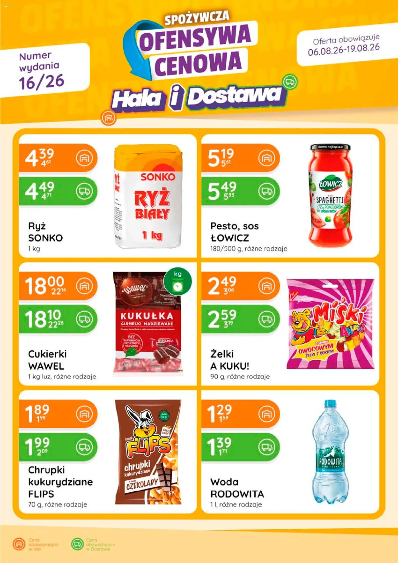 Eurocash gazetka - Ofensywa Spożywcza od 06.08.2026 | Strona: 1 | Produkty: Czekolady, Żelki, Cukierki, Woda