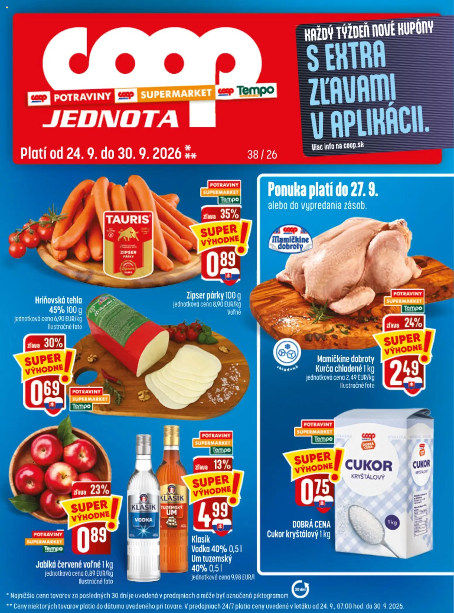 Coop Jednota Štvrtok, 24 Septembra Akcie a Zľavy