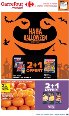 Carrefour Market - Prévisualisation de Carrefour Market Haha Halloween, des prix affreusement ridicules valide à partir de 20/10/2026