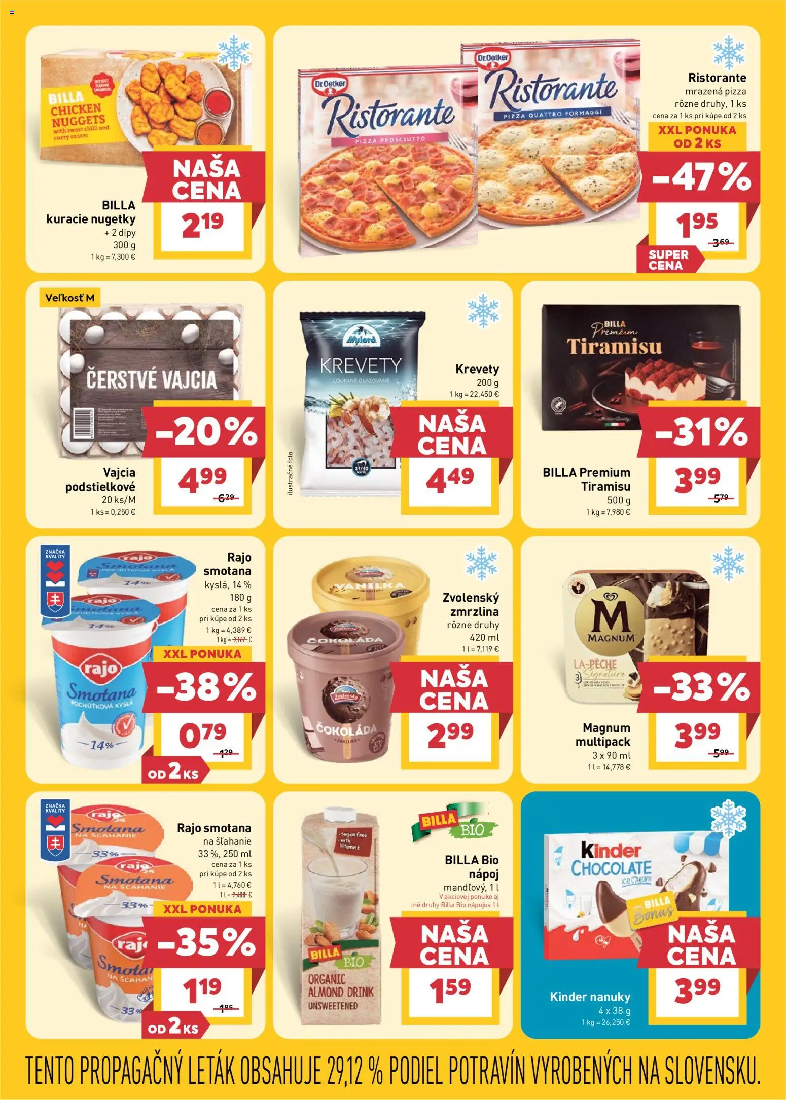 Nové Billa akcie – leták je platný od 06.05.2026 | Strana: 11 | Produkty: Krevety, Pizza, Smotana, Chilli