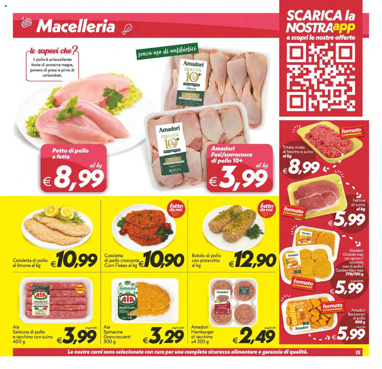 Volantino SuperConveniente del 22/09/2026 | Pagina: 15 | Prodotti: Bovino, Petto di Pollo, Limone, Hamburger