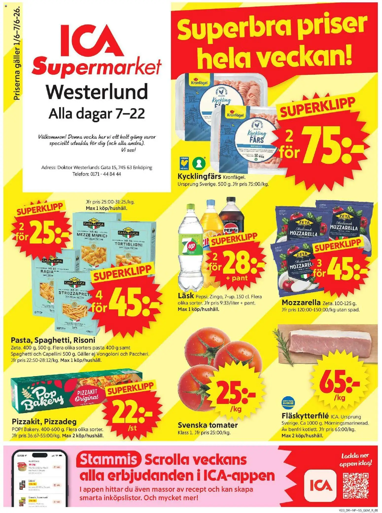 ICA Supermarket reklamblad aktuell från 01.06.2026 | Sida: 1