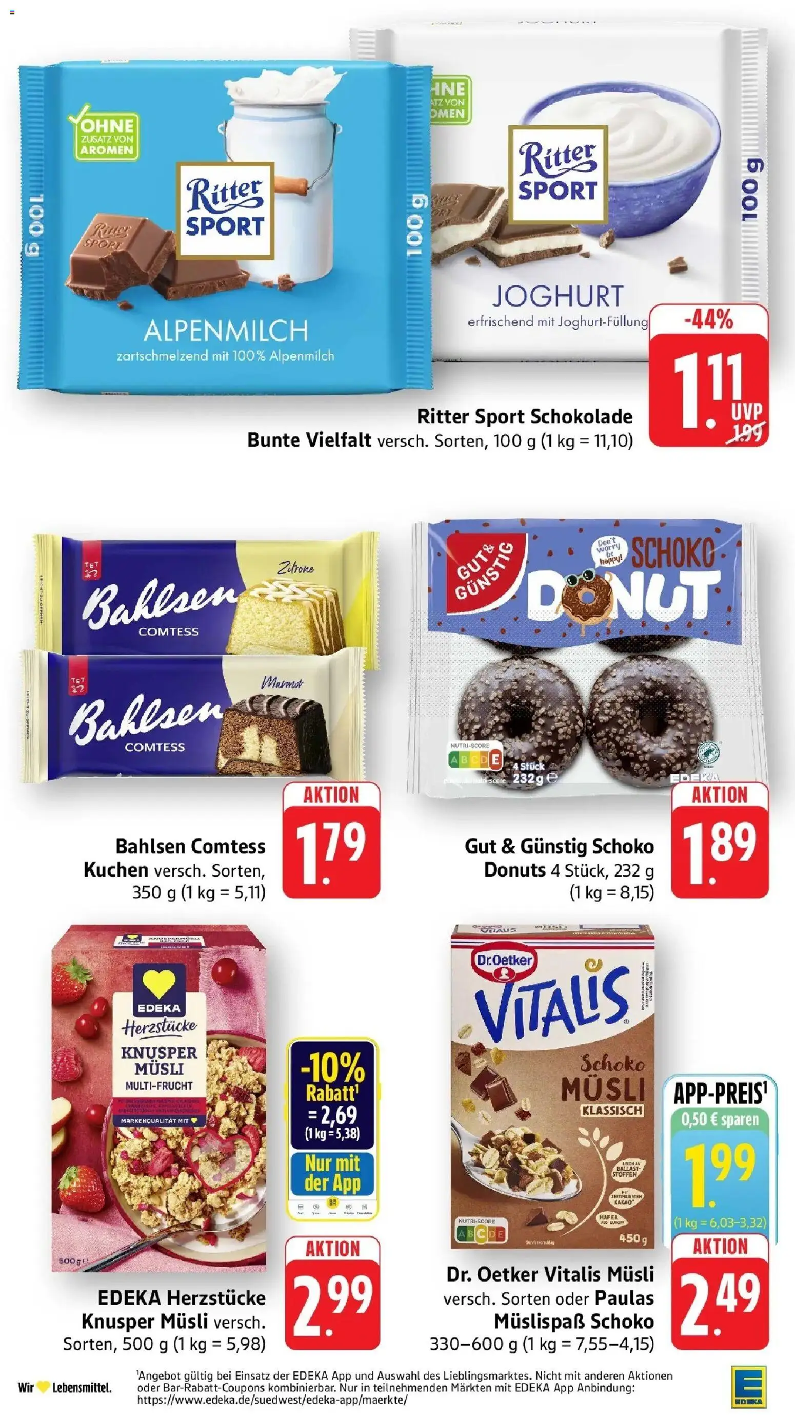 Edeka prospekt Heppenheim – gültig ab 13.07.2026 | Seite: 27 | Produkte: Musli, Joghurt, Schokolade, Donuts