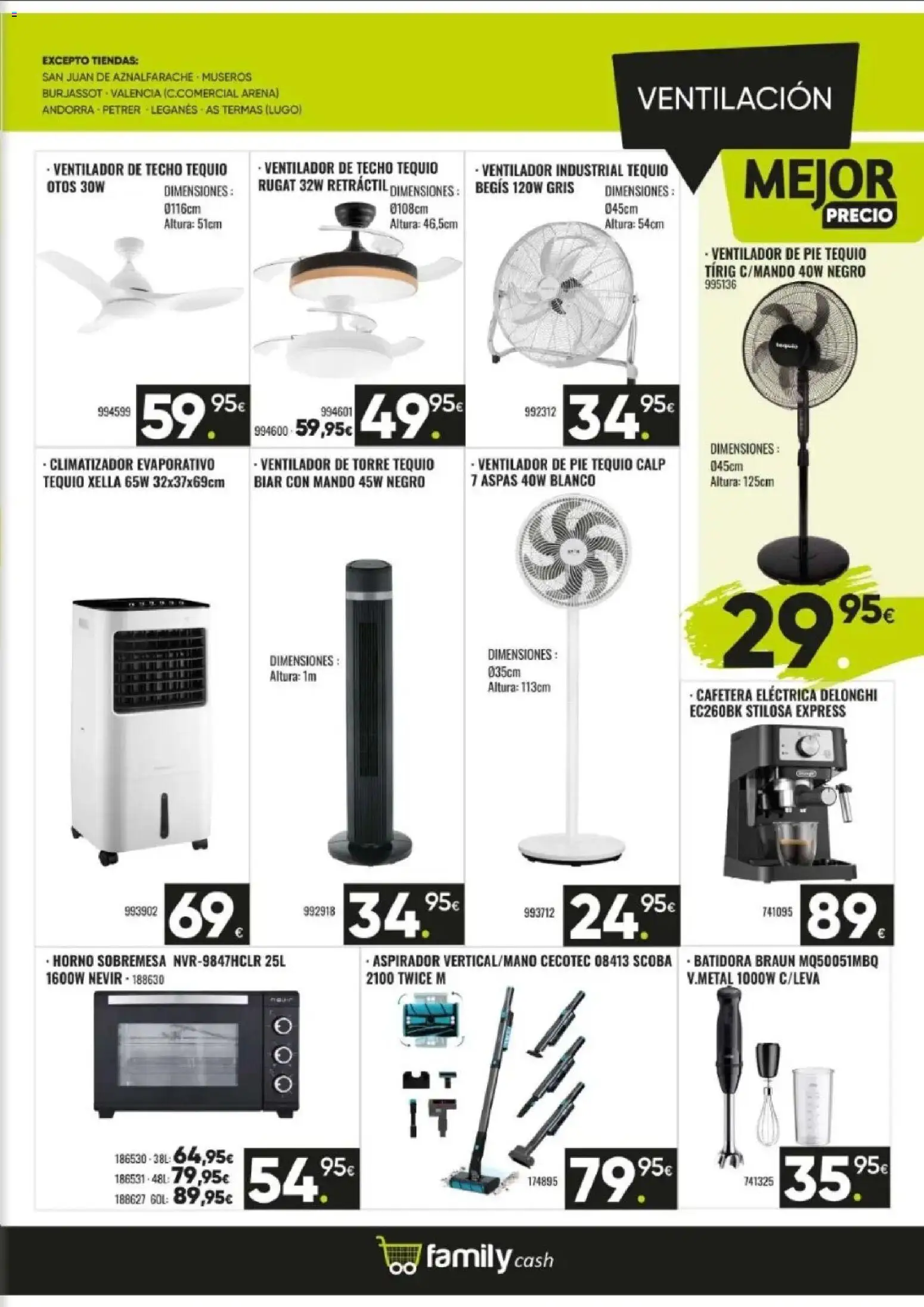 Family Cash folleto │ válido desde el 08.06.2026 | Página: 25 | Productos: Horno, Cafetera, Ventilador, Aspirador