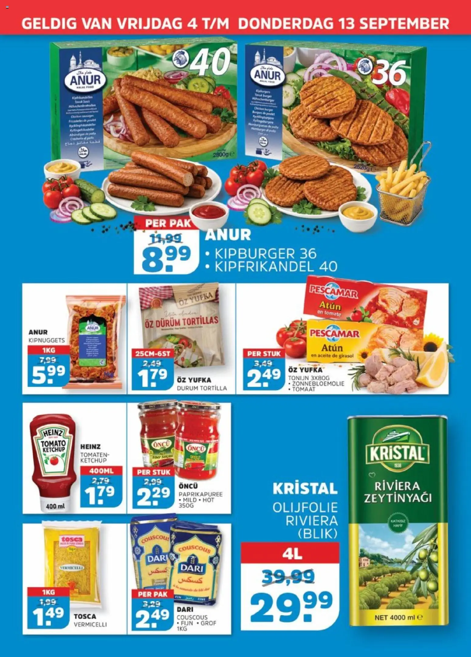 {H1} | Pagina: 2 | Producten: Tomaten, Hamburger, Olijfolie, Tortilla