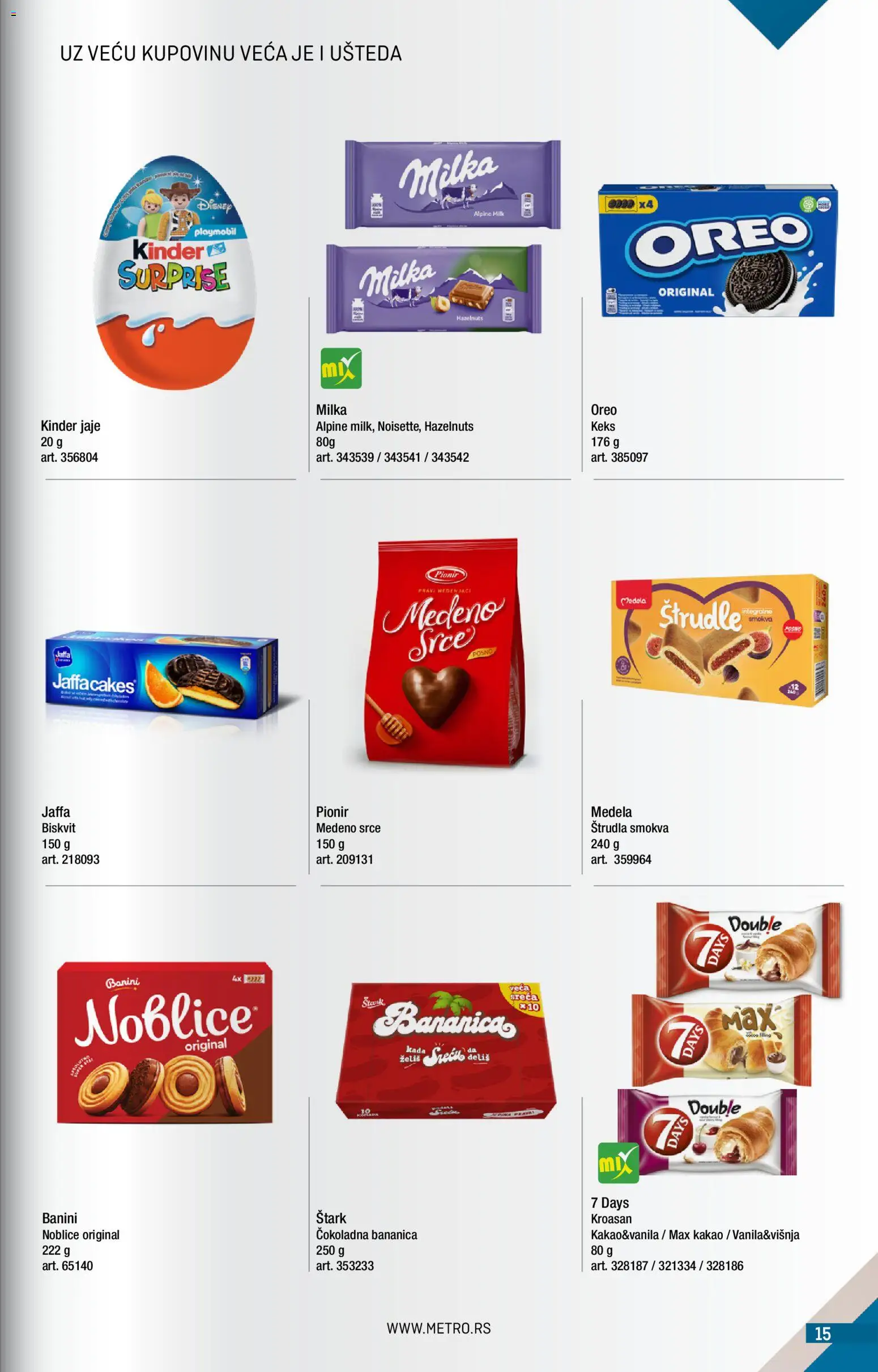 Metro katalog - važi od 01.09.2026 | Strana: 15 | Proizvode: Keks, Oreo, Smokva, Štrudla