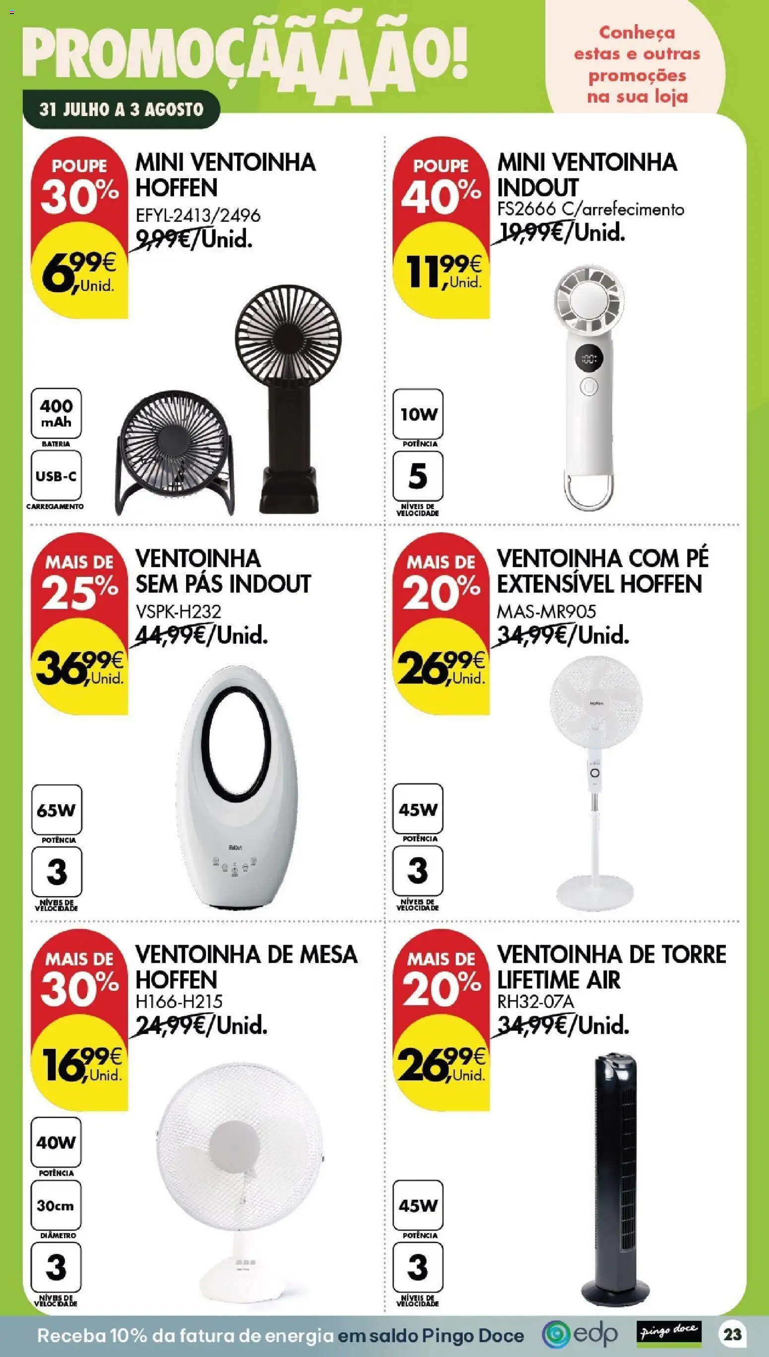 Pingo Doce Poupe este Fim de Semana │ válido de 31/07/2026 | Página: 23 | Produtos: Mesa, Bateria