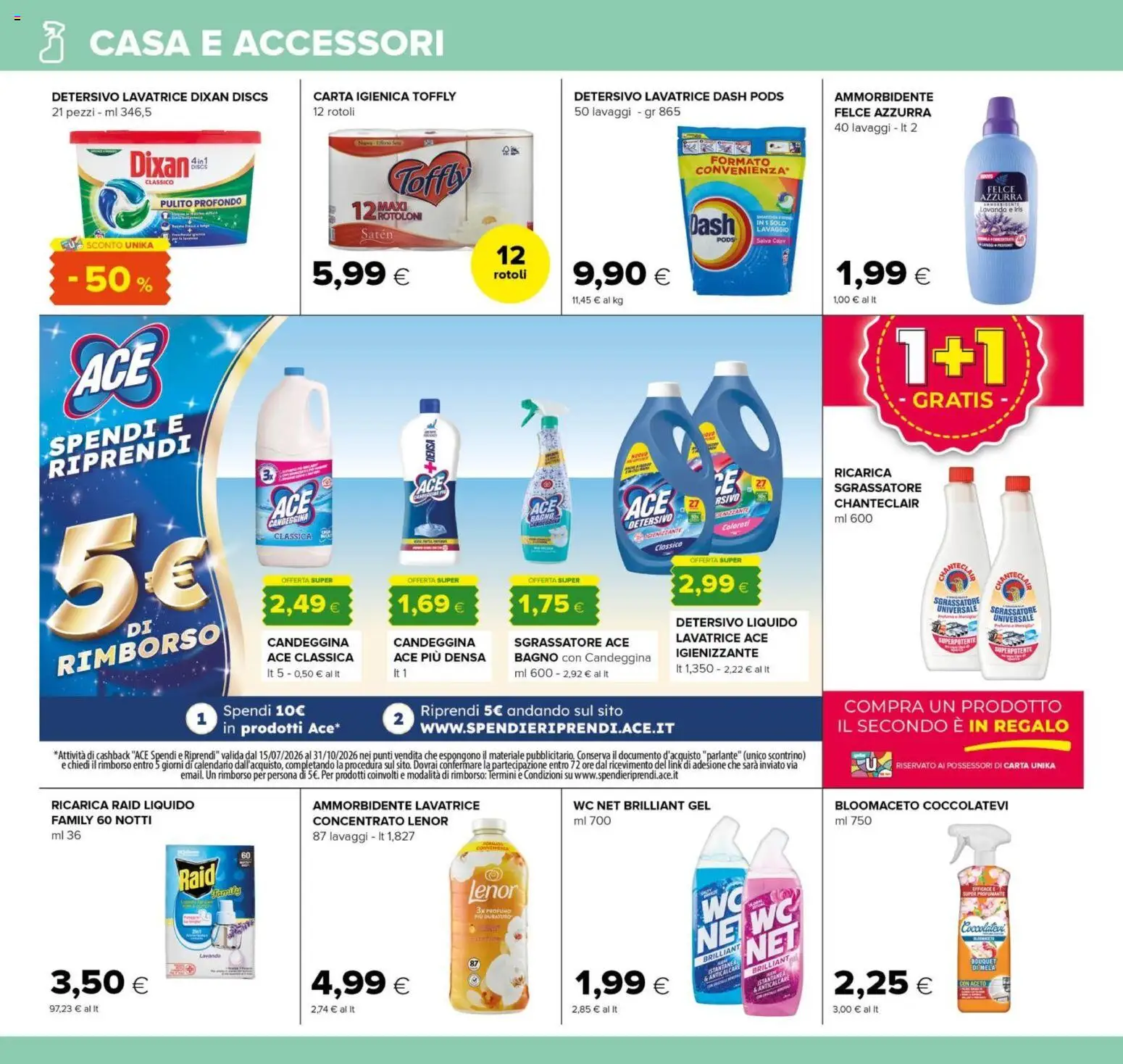 Volantino Oasi del 10/08/2026 | Pagina: 26 | Prodotti: Anticalcare, Sgrassatore, WC, Bagno