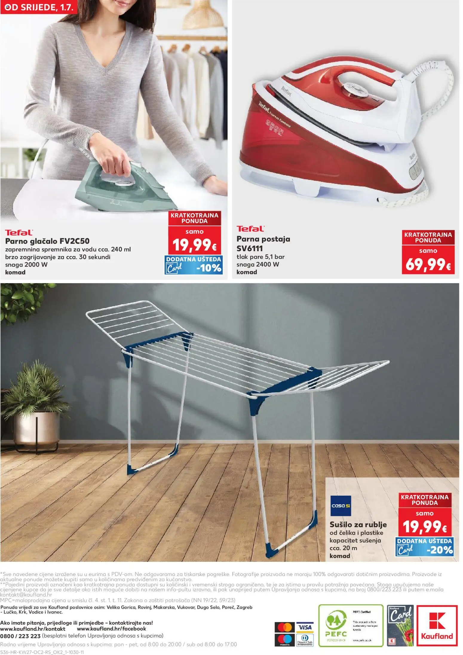 Kaufland katalog | vrijedi od 01.07.2026 | Stranica: 36 | Proizvodi: Parna postaja, Sušilo za rublje, Telefon
