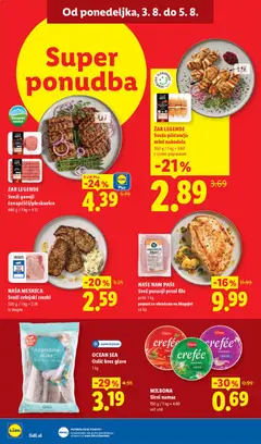 Lidl katalog akcije – veljaven od 30.07.2026 | Stran: 40 | Izdelki: Sirni namaz, Namaz, Nabodala, Zrezki