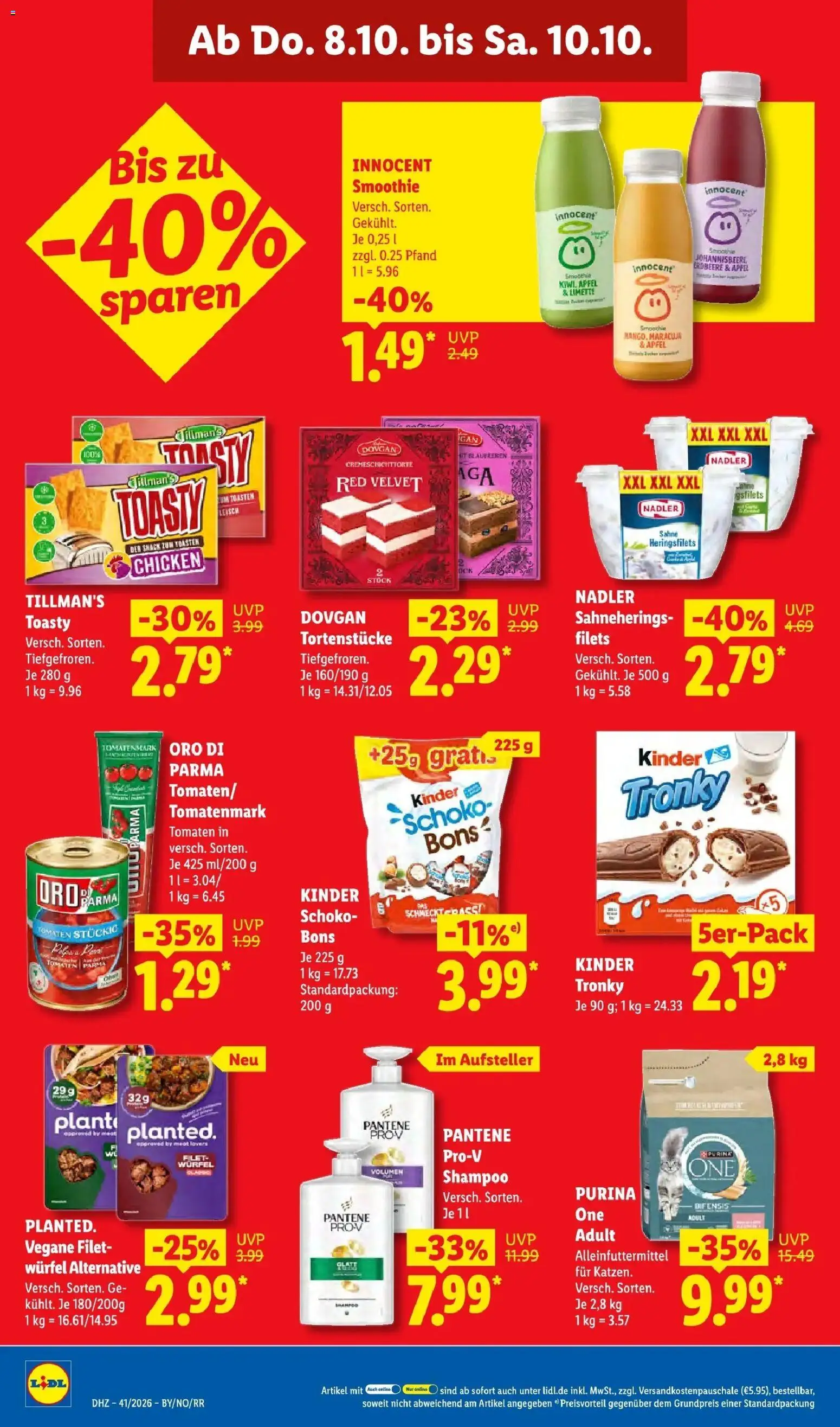 Lidl Prospekt München-laim (ab 05.10.2026) zum Blättern » Angebote | Seite: 62 | Produkte: Purina one, Tomaten, Shampoo, Limette