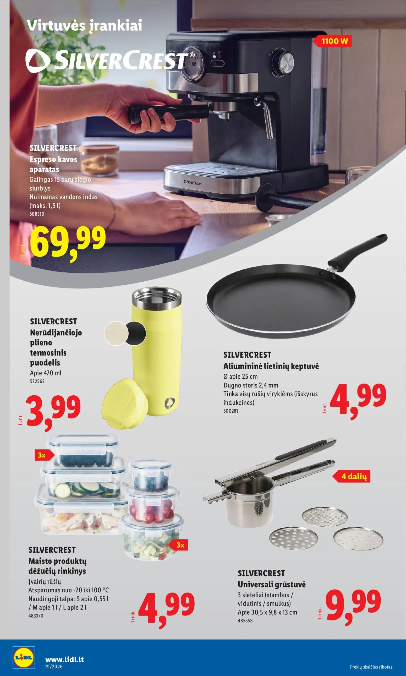 LIDL akcijos nuo 04.05.2026 | Puslapis: 16 | Prekių: Puodelis, Keptuvė, Kavos aparatas