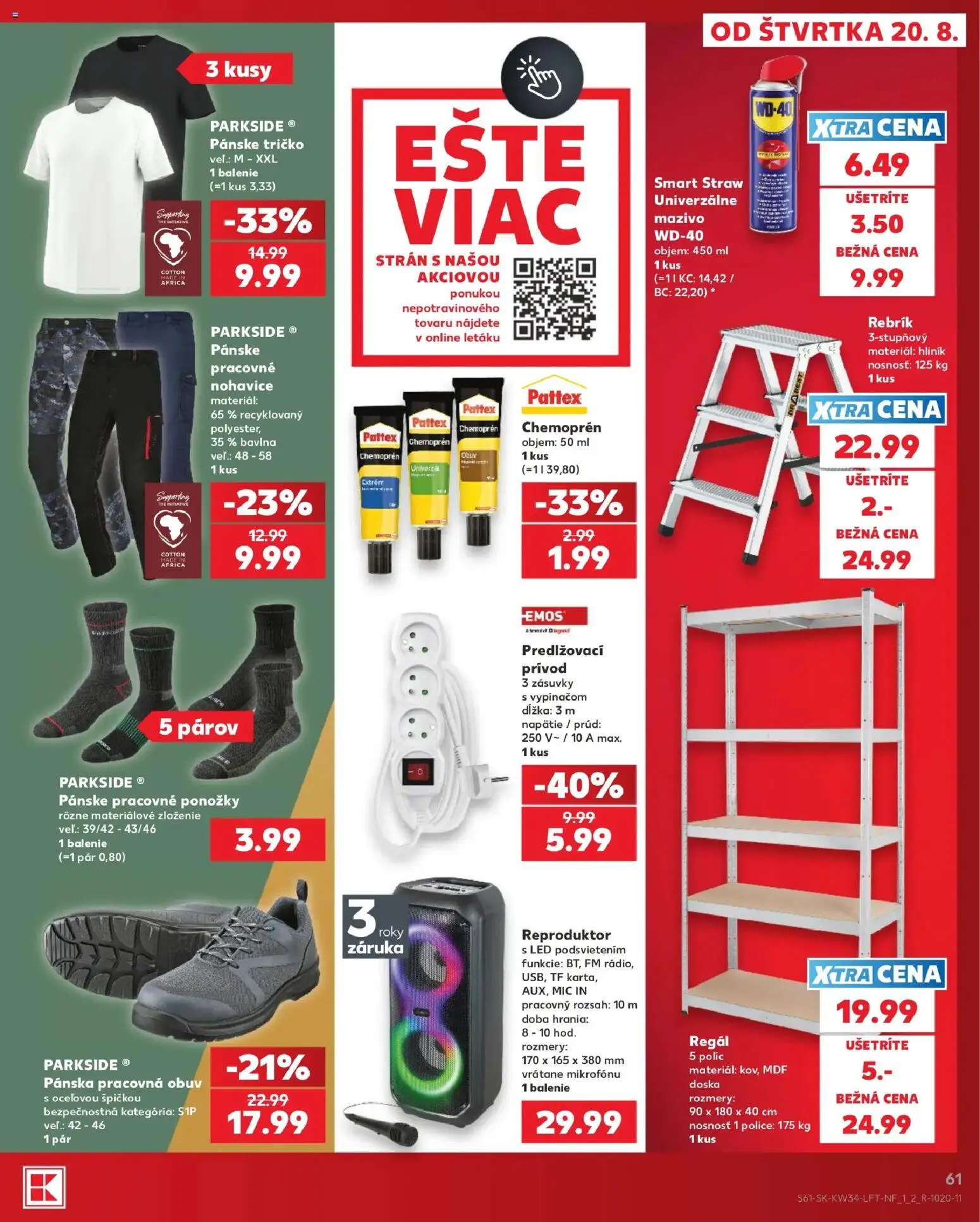 Kaufland SK akciós ujság - amely érvényes a következő dátumtól: 2026.08.20. | Oldal: 61