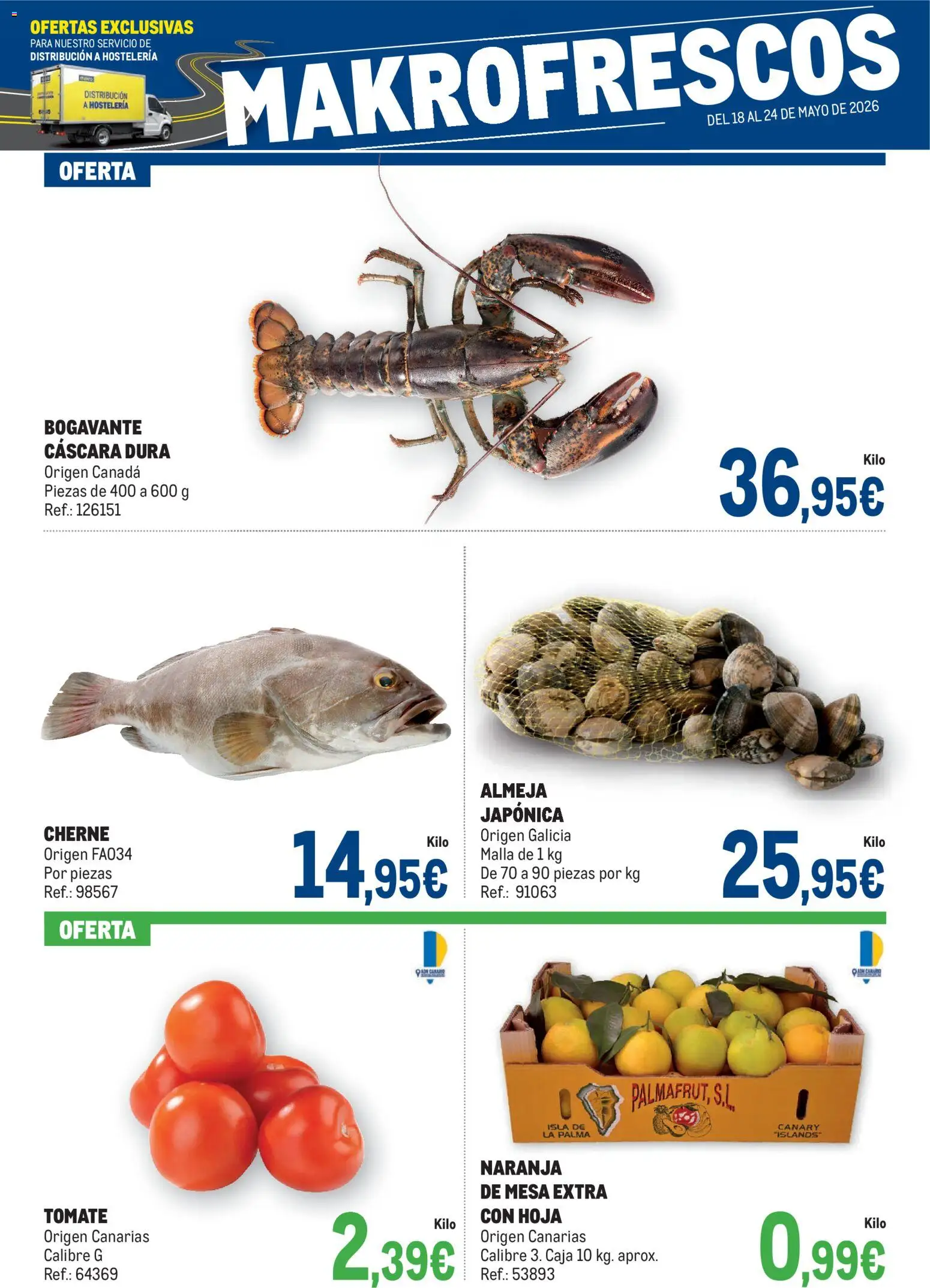 Makro Frescos Canarias │ válido desde el 18.05.2026 | Página: 2 | Productos: Mesa, Caja