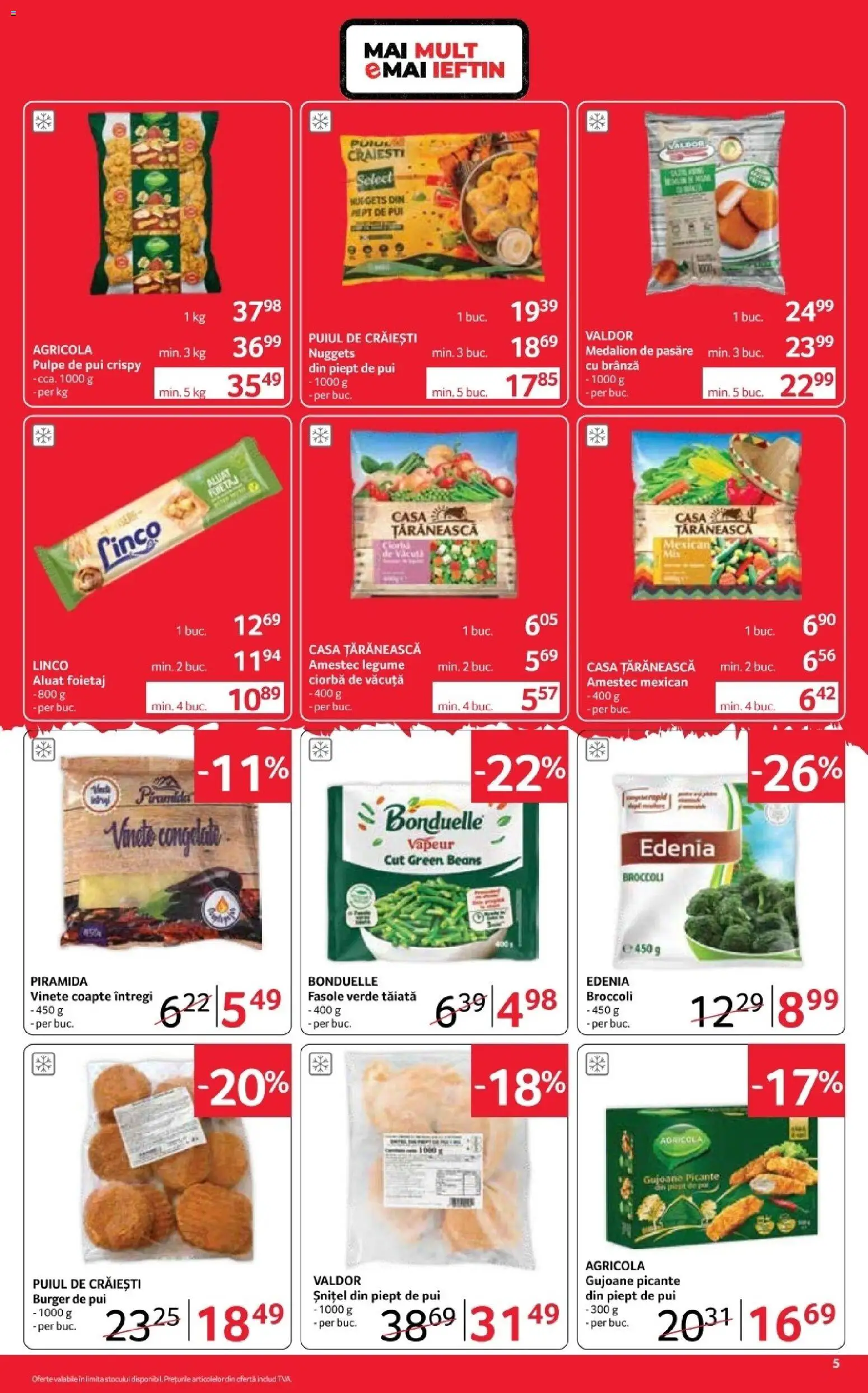 Noul catalog Selgros – valabil de la 16.10.2026 | Pagină: 5 | Produse: Pui, Aluat, Fasole verde, Broccoli