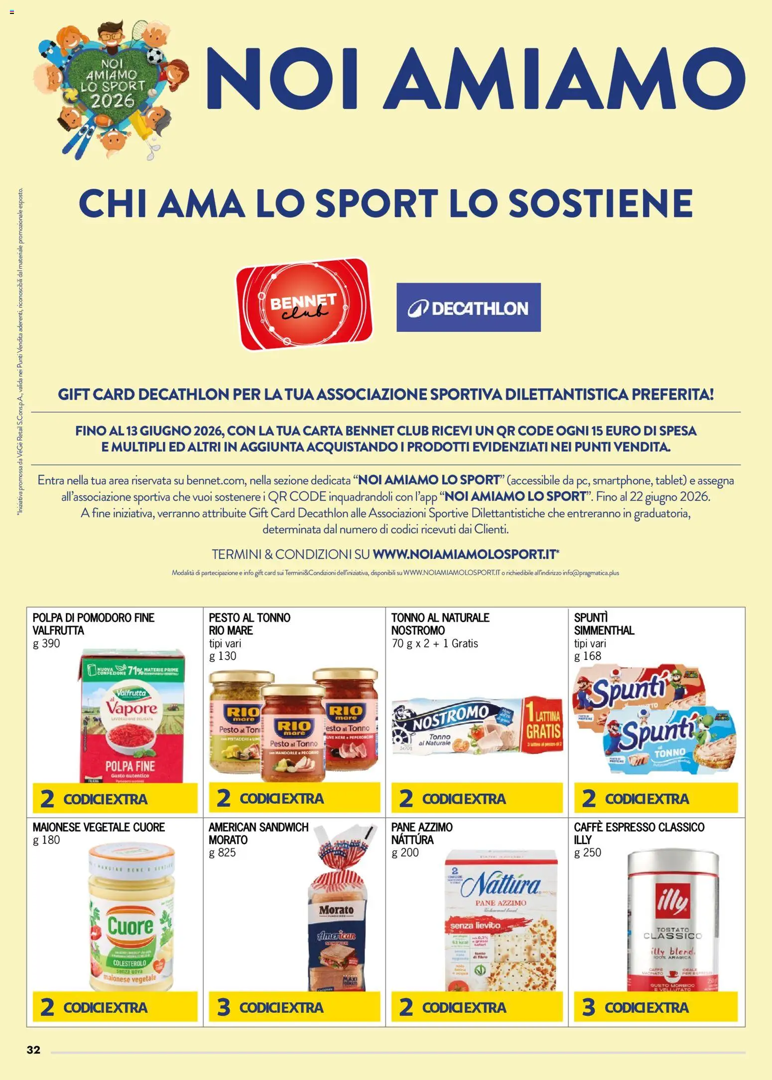 Volantino bennet del 07.05.2026 | Pagina: 32 | Prodotti: Uova, Pane, Pomodoro, Pesto