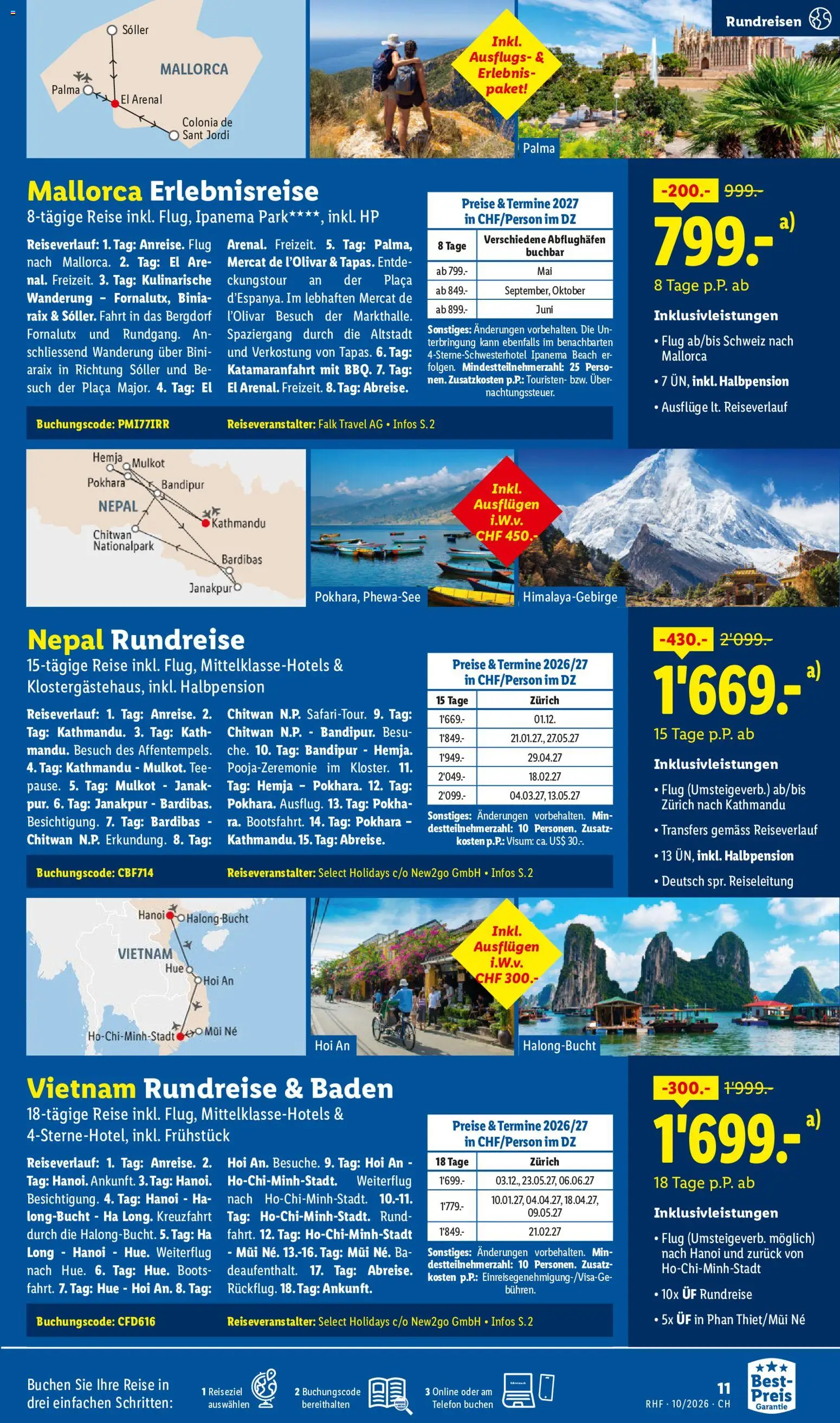 Lidl aktionen Reise-Highlights – gültig ab 30.09.2026 | Seite: 11 | Produkte: Tee, Telefon, HP