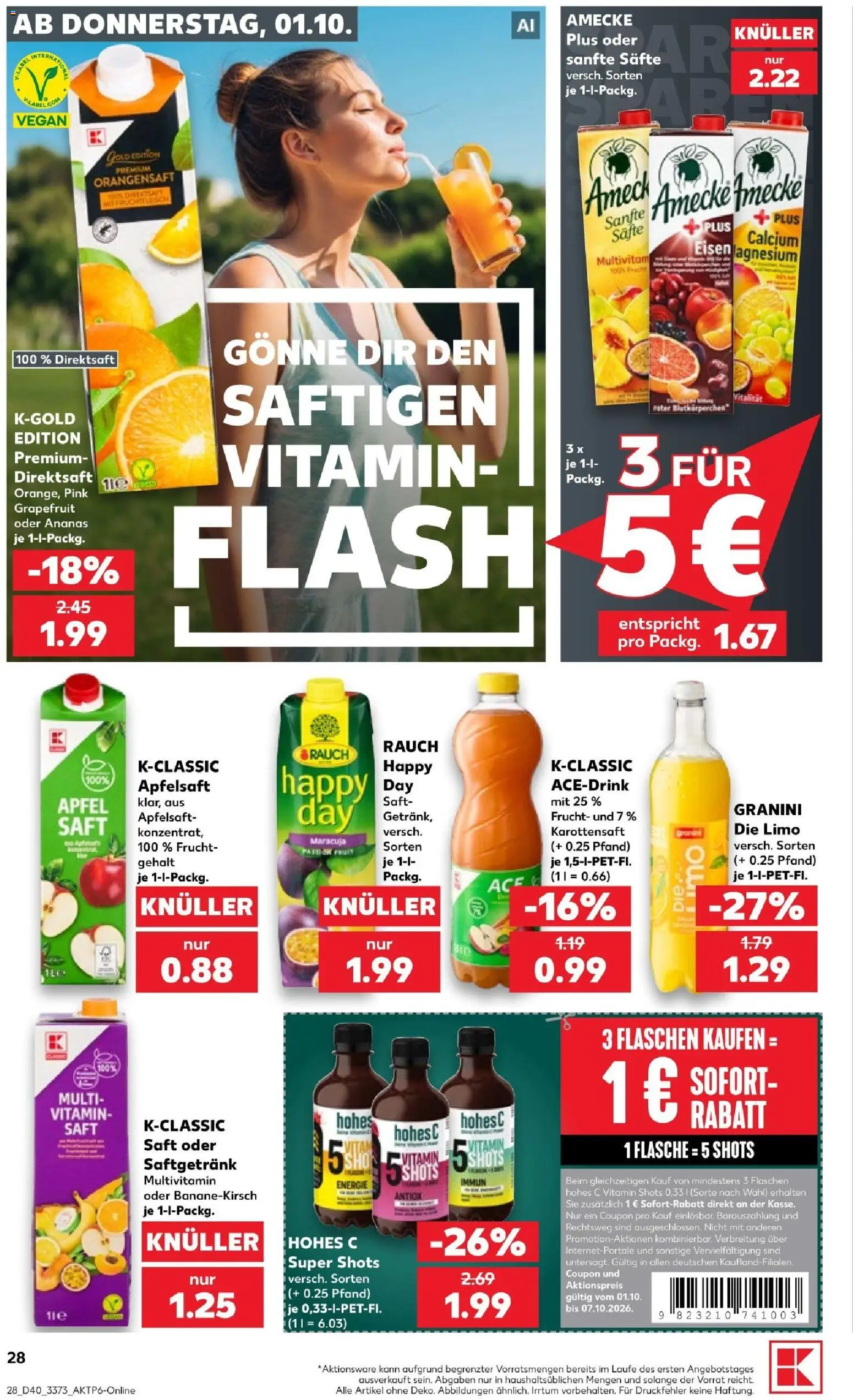 Kaufland Prospekt Kiel – gültig ab 01.10.2026 | Seite: 32 | Produkte: Äpfel, Ananas, Apfelsaft, Saft