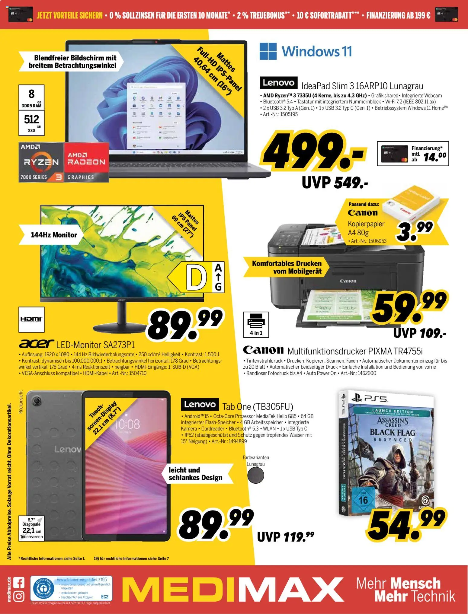 Medimax Prospekt – gültig ab 11.07.2026 | Seite: 8 | Produkte: Lenovo, USB, Monitor, Tastatur