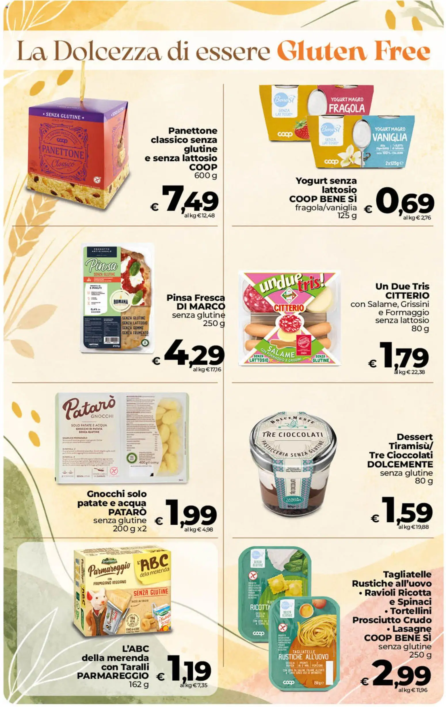 Volantino Ipercoop del 23/10/2026 | Pagina: 10 | Prodotti: Senza glutine, Ricotta, Parmigiano reggiano, Senza lattosio