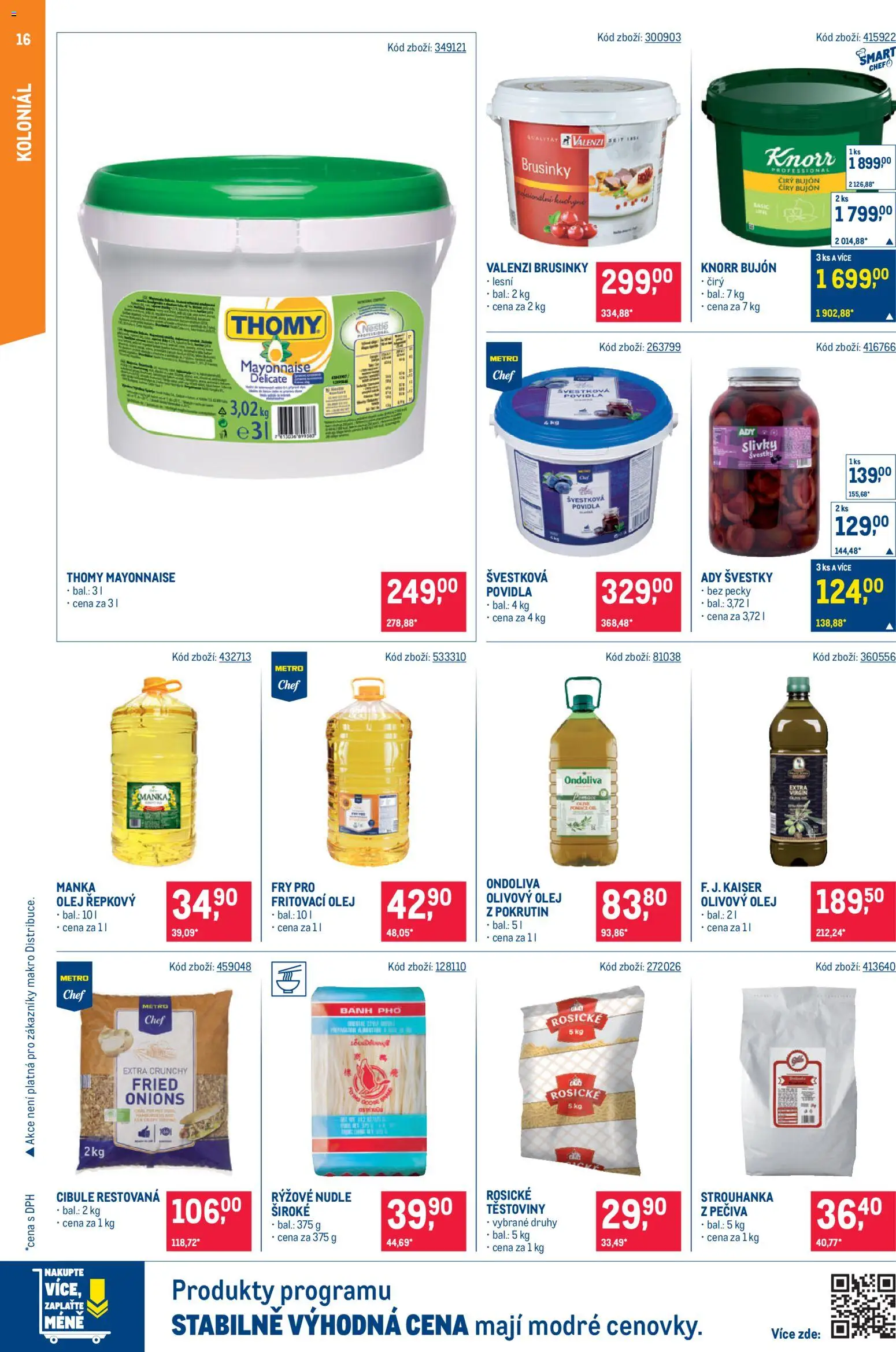 Makro leták - Gastronomie od 21.10.2026 | Strana: 16 | Produkty: Olej, Švestky, Bujón, Brusinky