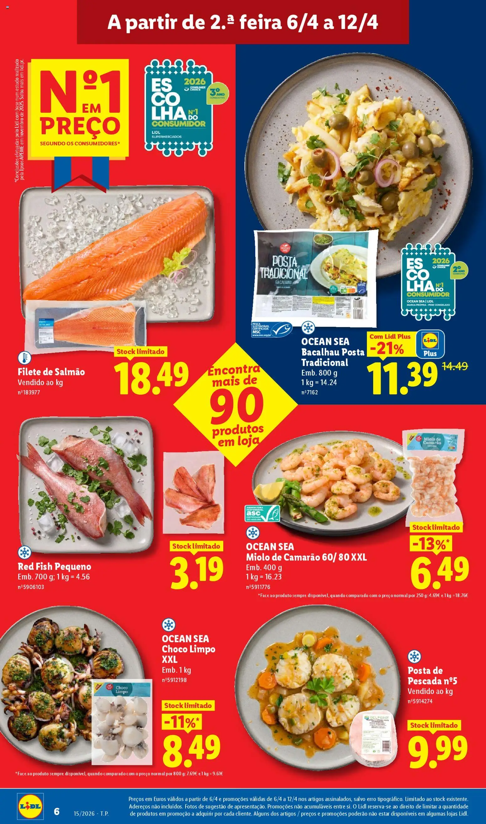 Lidl folheto │ válido de 06.04.2026 | Página: 6 | Produtos: Pescada, Base, Sal, Peixe