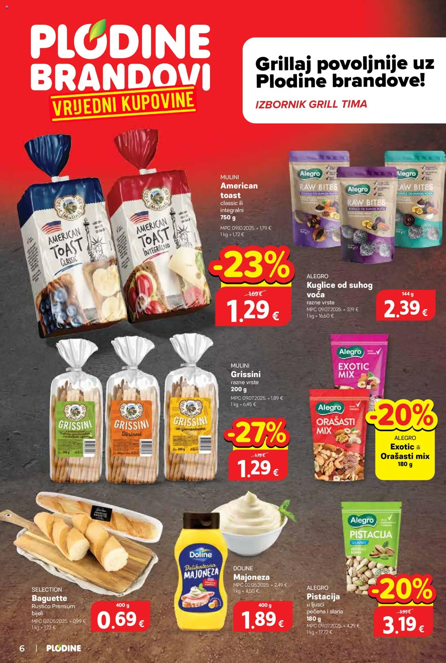 Plodine katalog | vrijedi od 29.04.2026 | Stranica: 6 | Proizvodi: Toast, Majoneza