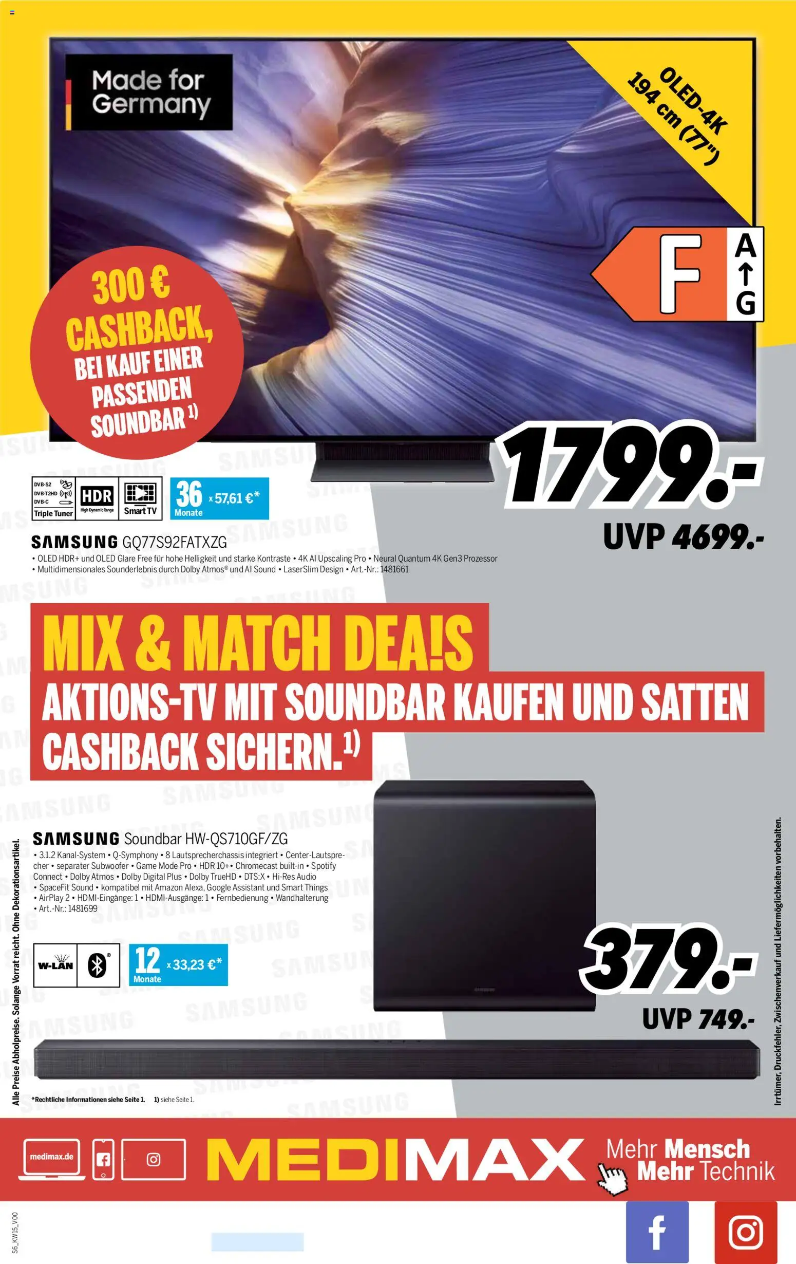 Medimax Prospekt 	 – gültig ab 03.04.2026 | Seite: 6 | Produkte: Samsung, Smart TV, Soundbar, TV