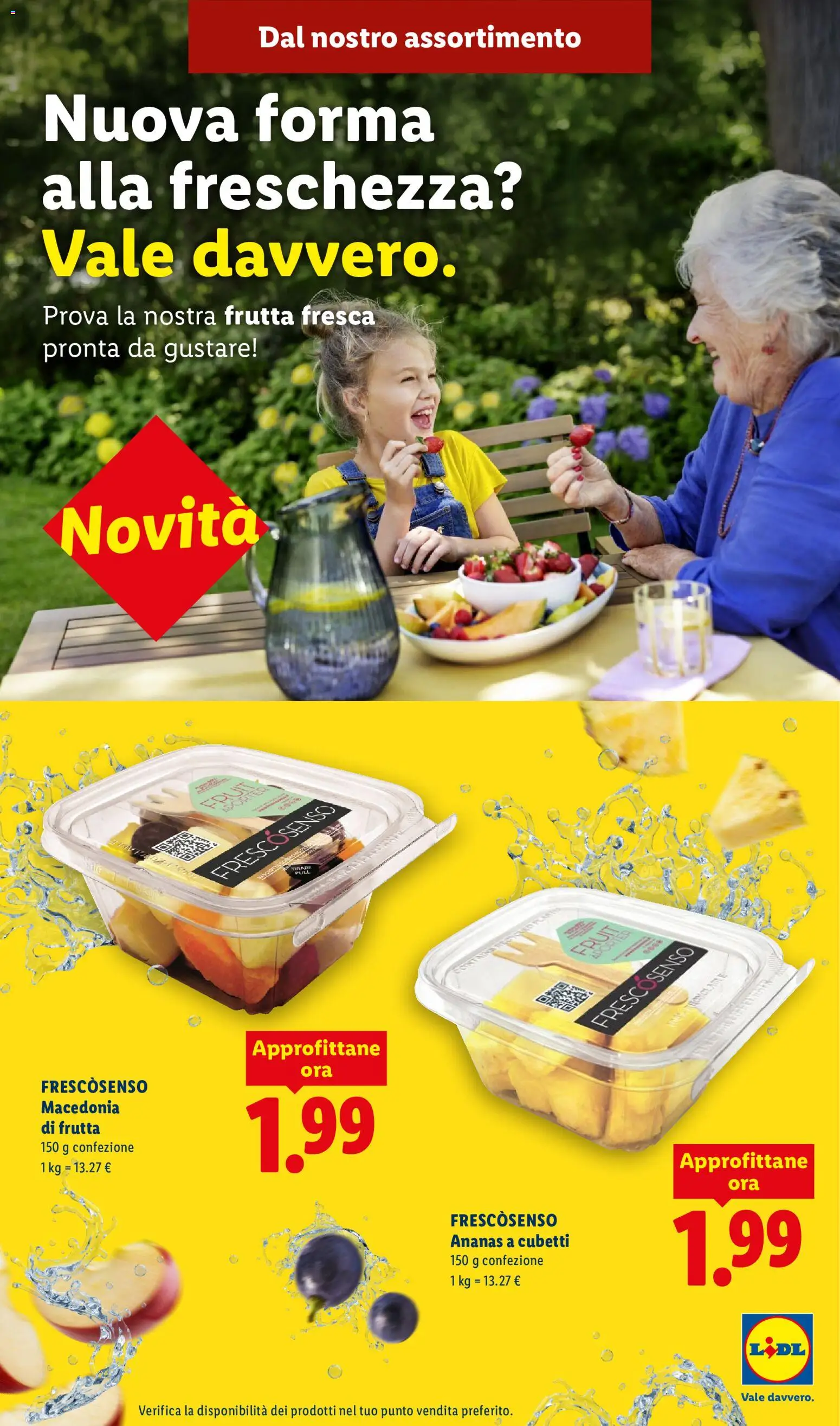 Volantino Lidl del 04/07/2026 | Pagina: 1 | Prodotti: Frutta, Ananas, Macedonia