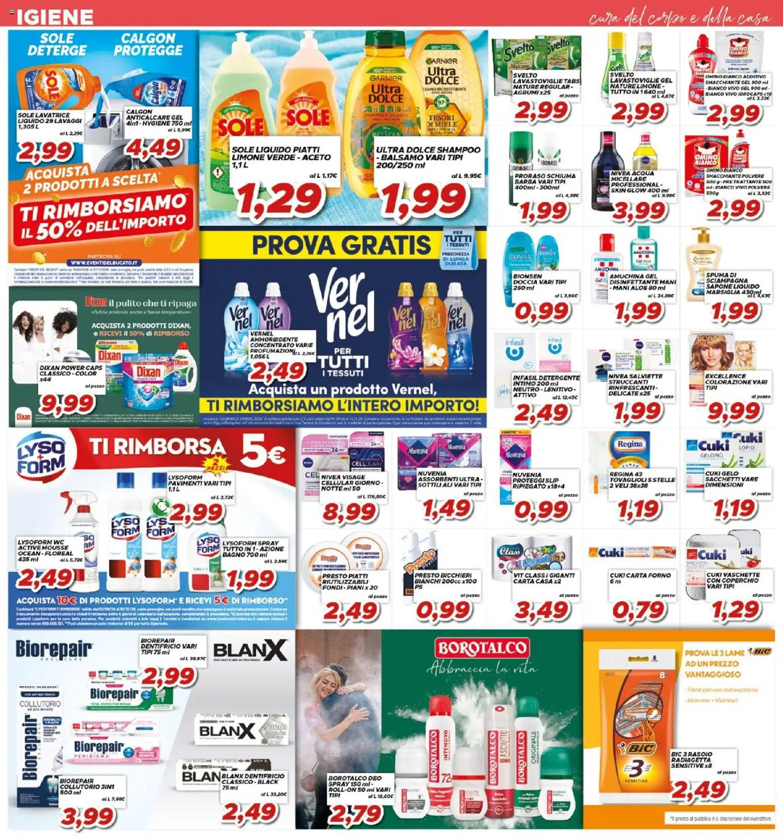 Volantino Ma Supermercati del 23/09/2026 | Pagina: 15 | Prodotti: Shampoo, Salviette struccanti, Collutorio, Assorbenti