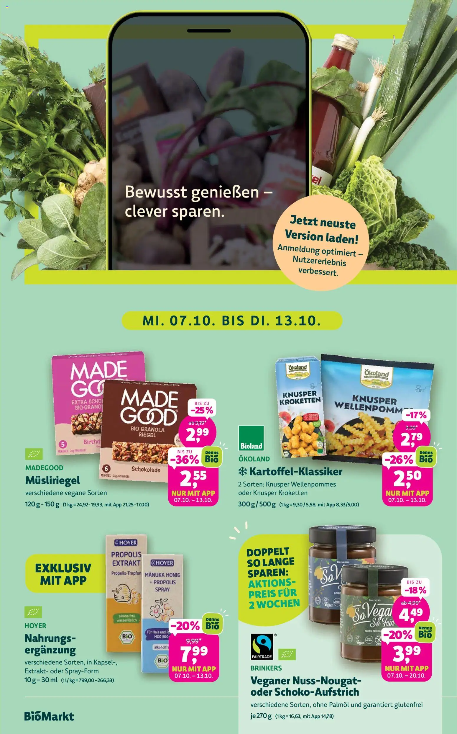 BioMarkt Prospekt – gültig ab 07.10.2026 | Seite: 2 | Produkte: Schokolade