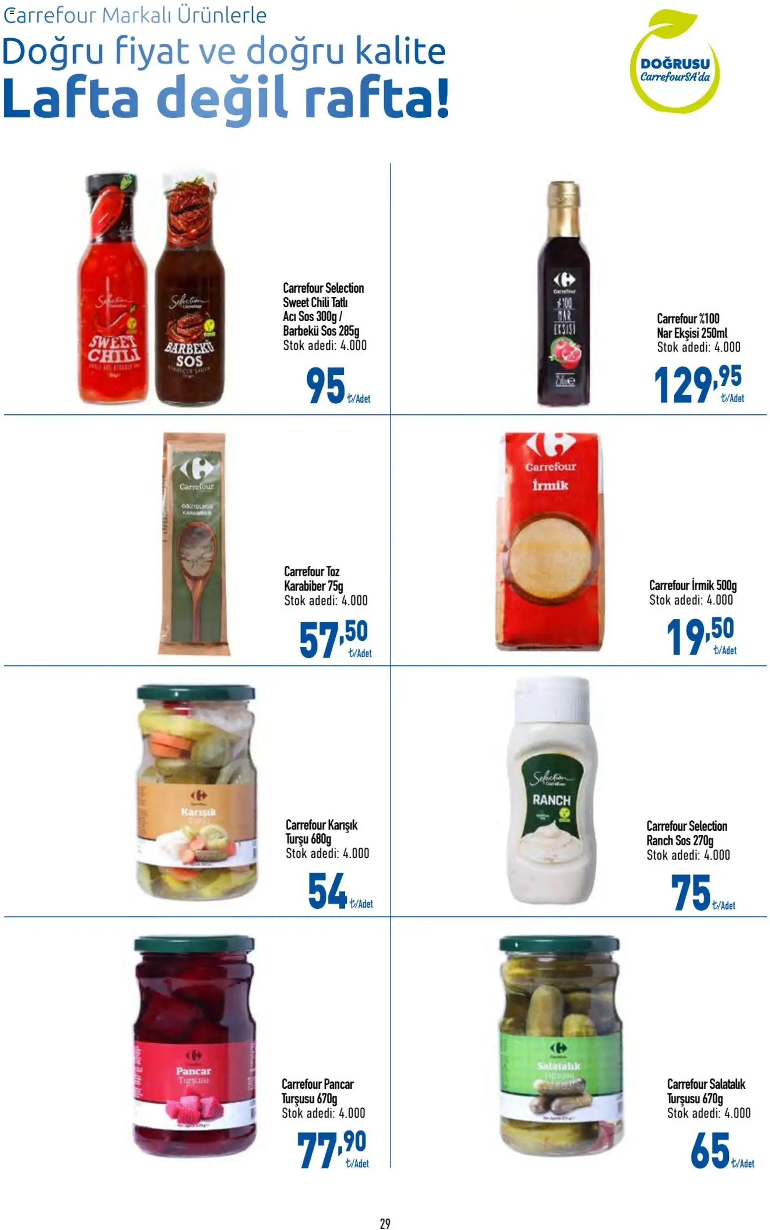 CarrefourSA Katalog - 20 Ağustos 2026 tarihinden itibaren geçerlidir | Sayfa: 29 | Ürünler: Ranch sos, Salatalık, Pancar, Nar