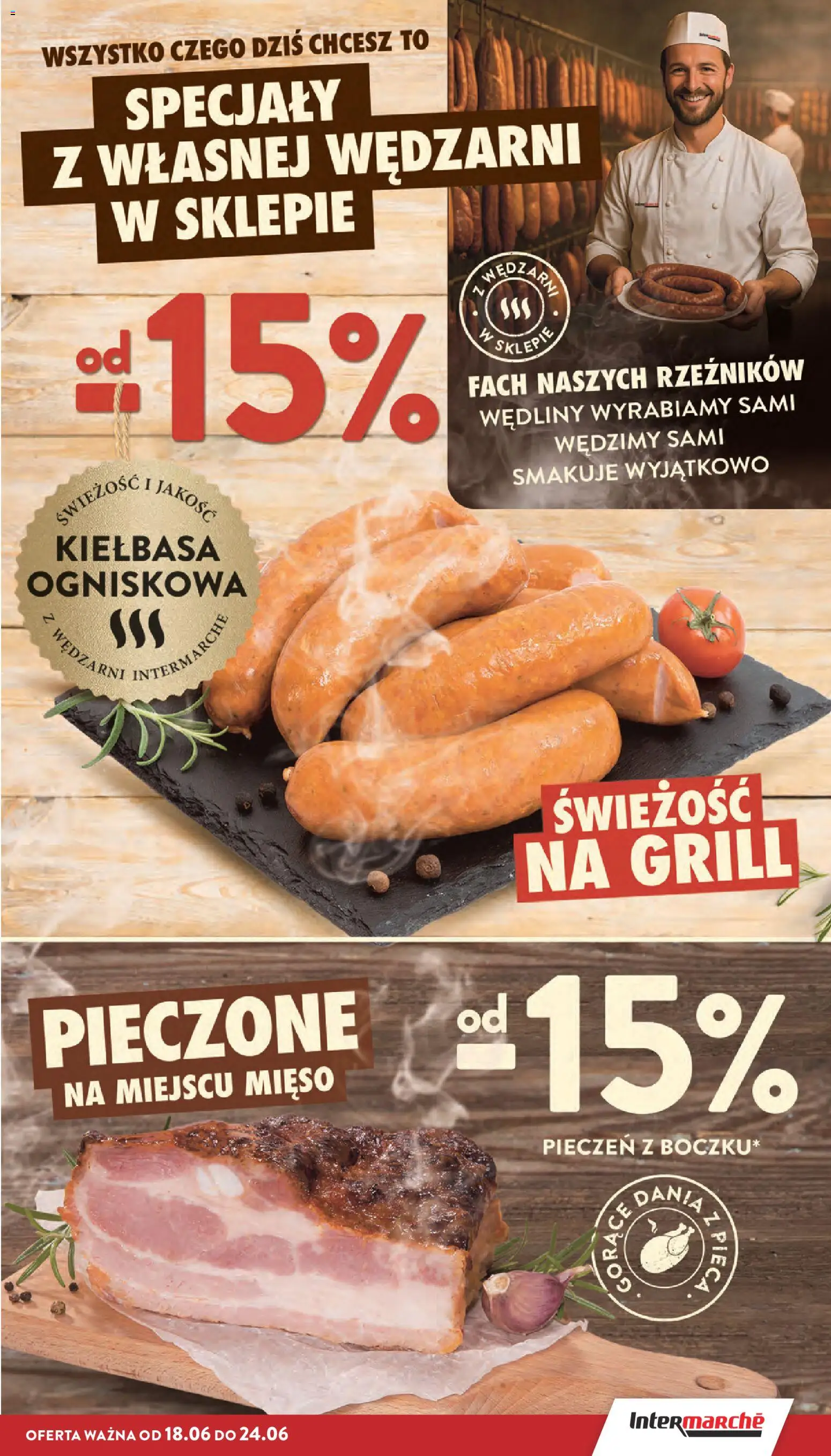 Intermarche gazetka od 18.06.2026 | Strona: 13 | Produkty: Kiełbasa, Mięso, Grill, Wędliny