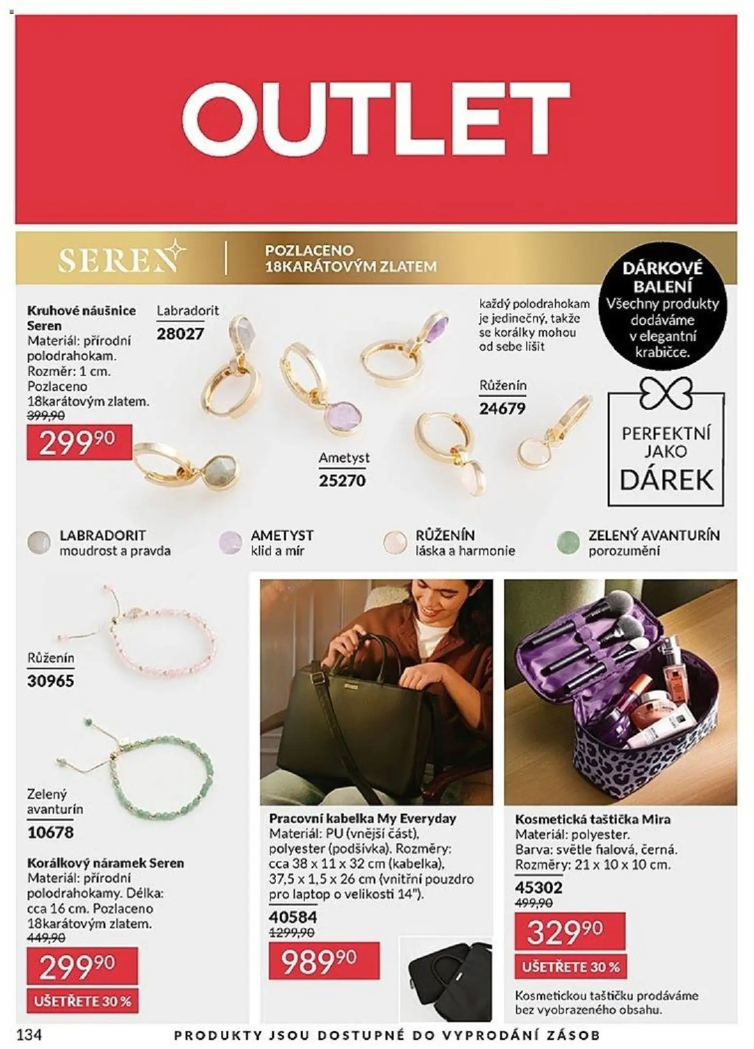 Avon Katalog 04/2026 od 01.04.2026 | Strana: 134 | Produkty: Kabelka, Kosmetická taštička, Pouzdro, Naušnice