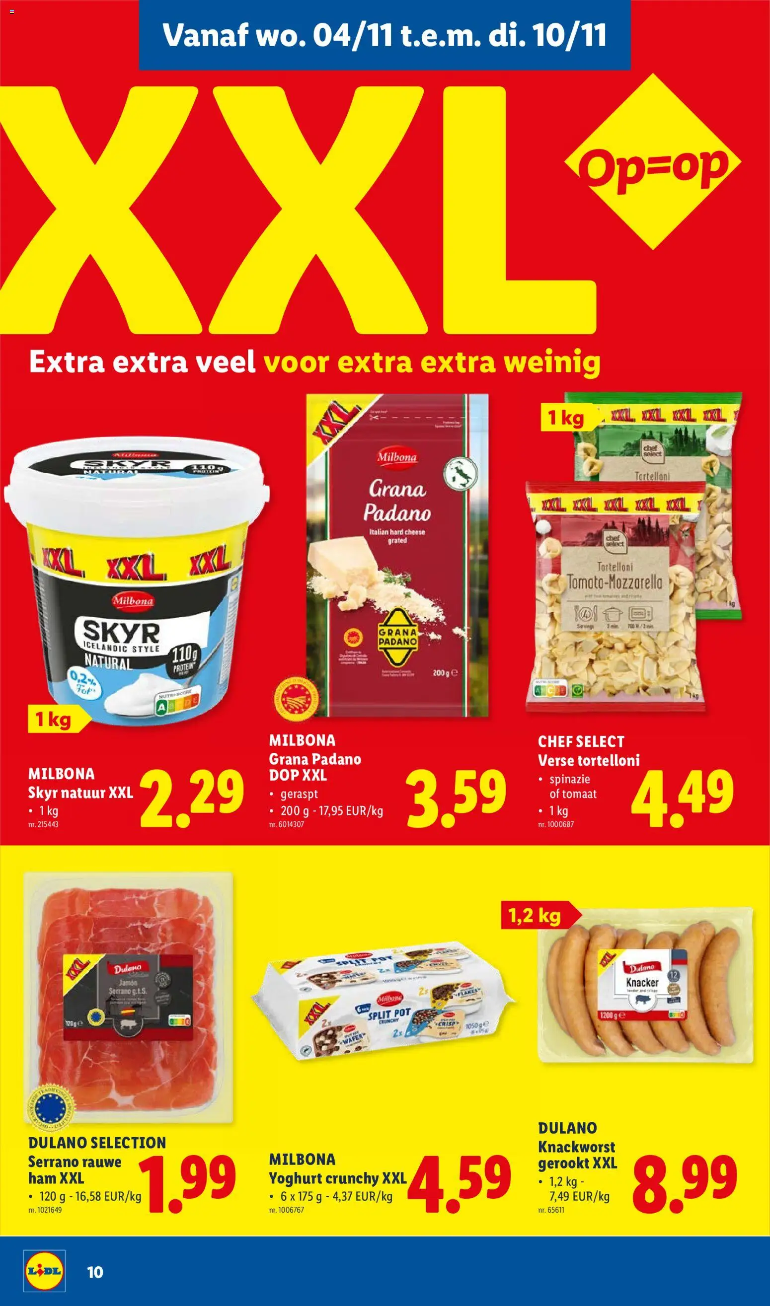 {H1} | Pagina: 10 | Producten: Ham, Tomaat, Skyr, Yoghurt