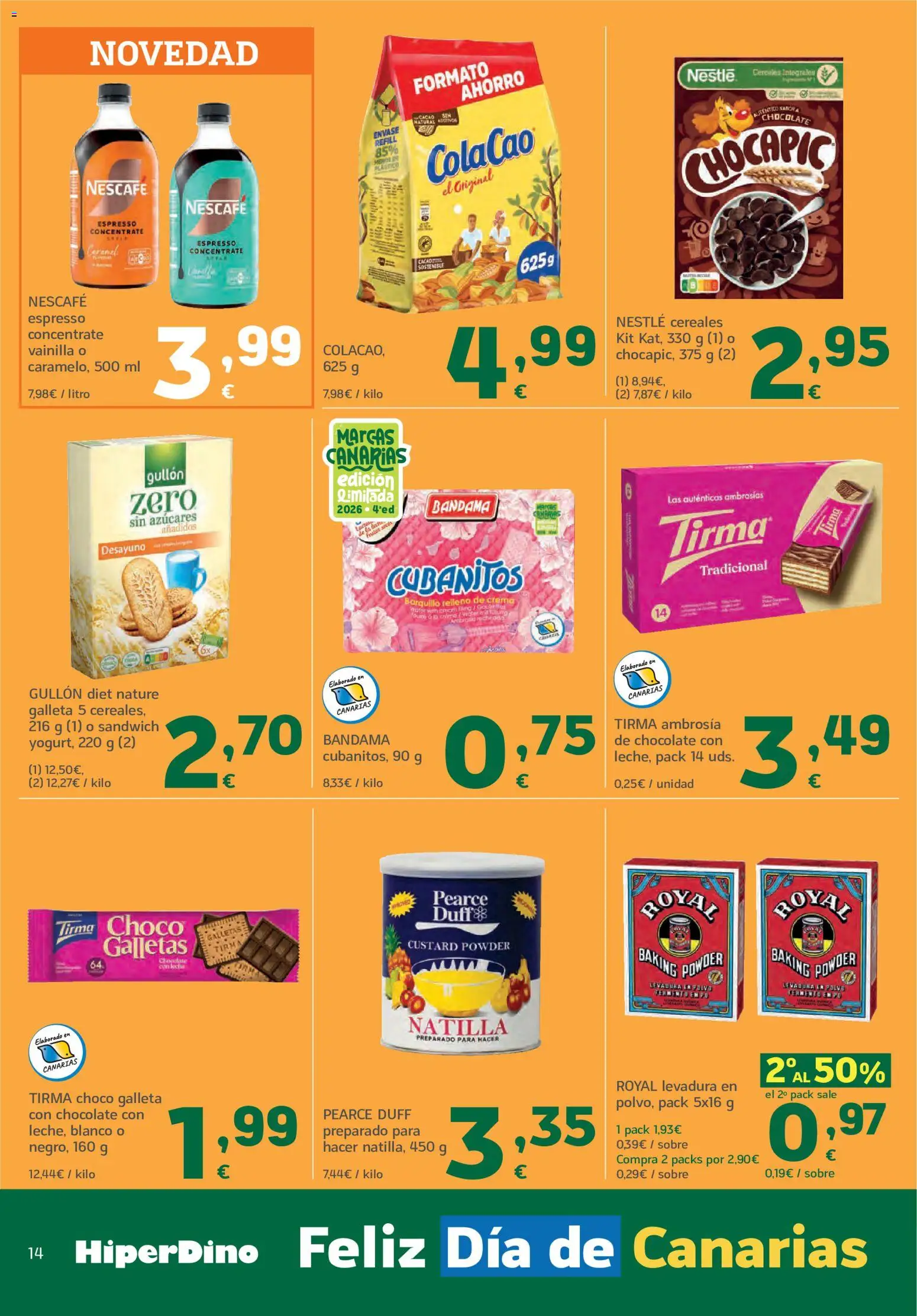 HiperDino folleto │ válido desde el 25.05.2026 | Página: 14 | Productos: Polvo, Chocolate, Cereales, Galletas