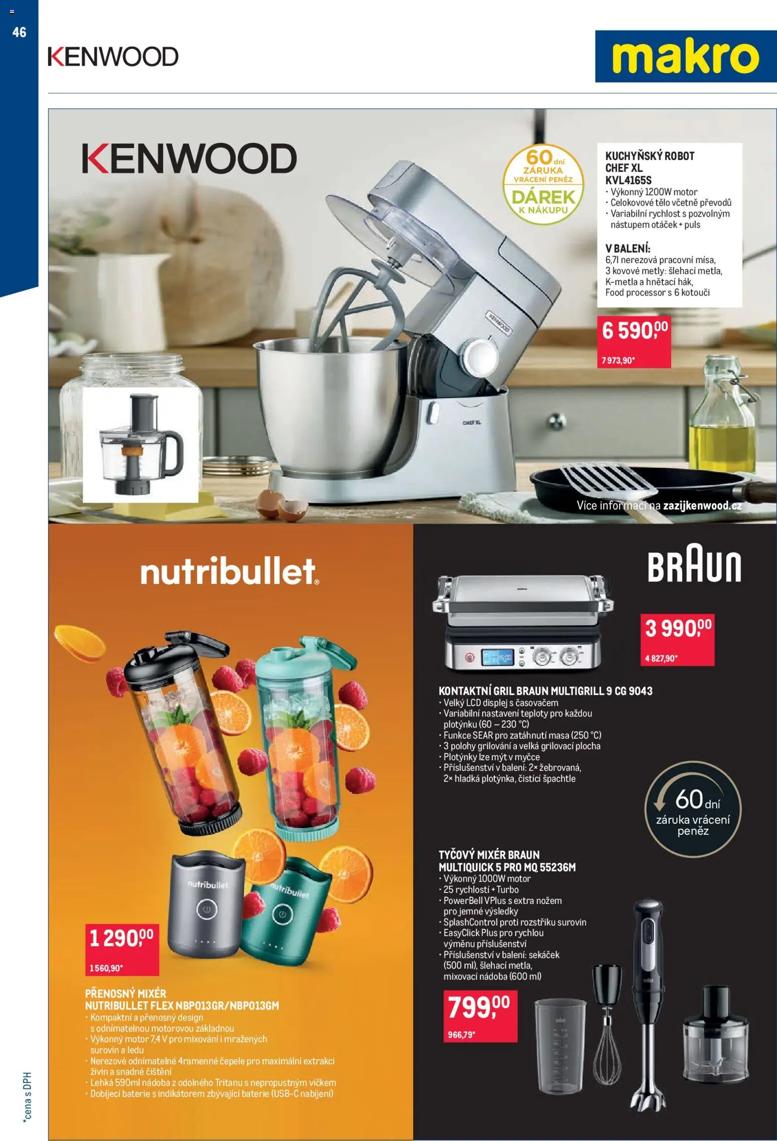 Makro leták - Obchodní partneři od 20.05.2026 | Strana: 46 | Produkty: Tyčový mixér, Gril, Mixér, Sekáček