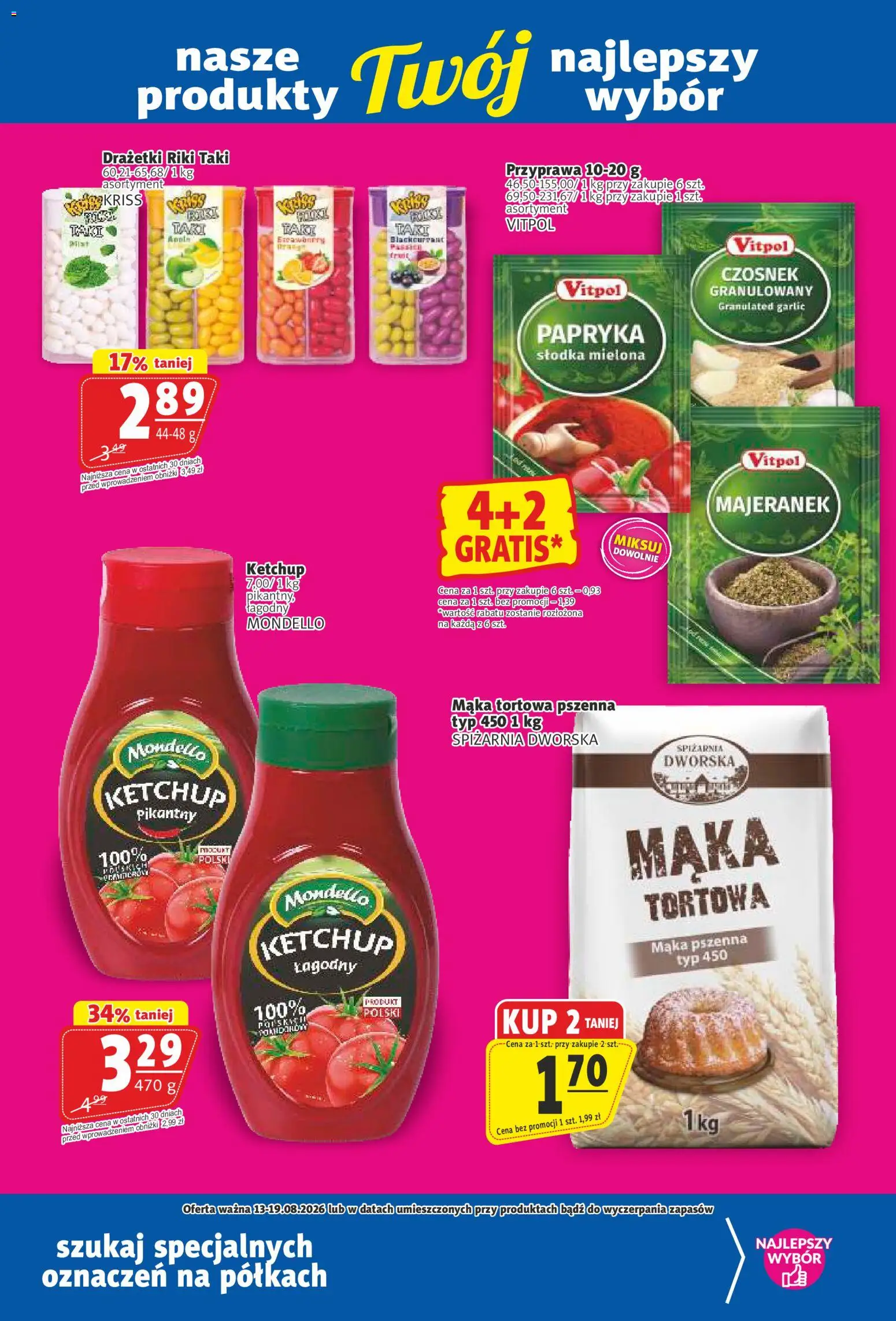 Prim Market gazetka od 13.08.2026 | Strona: 17 | Produkty: Czosnek, Papryka, Mąka tortowa, Mąka
