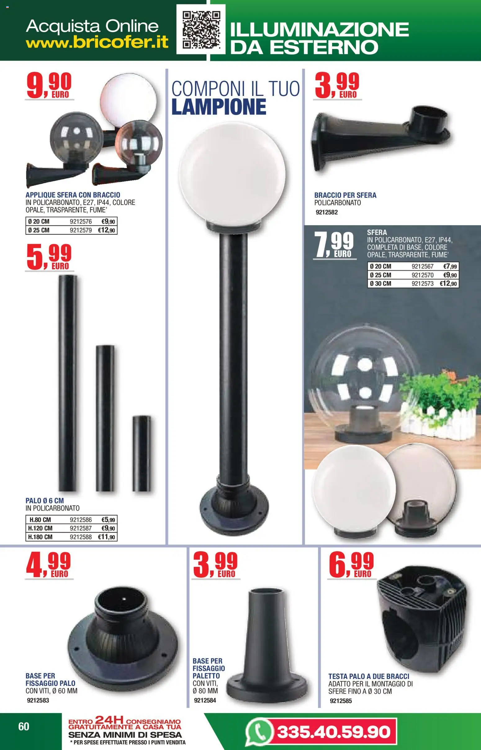 Volantino Bricofer del 14/04/2026 | Pagina: 60 | Prodotti: Lampione, Illuminazione