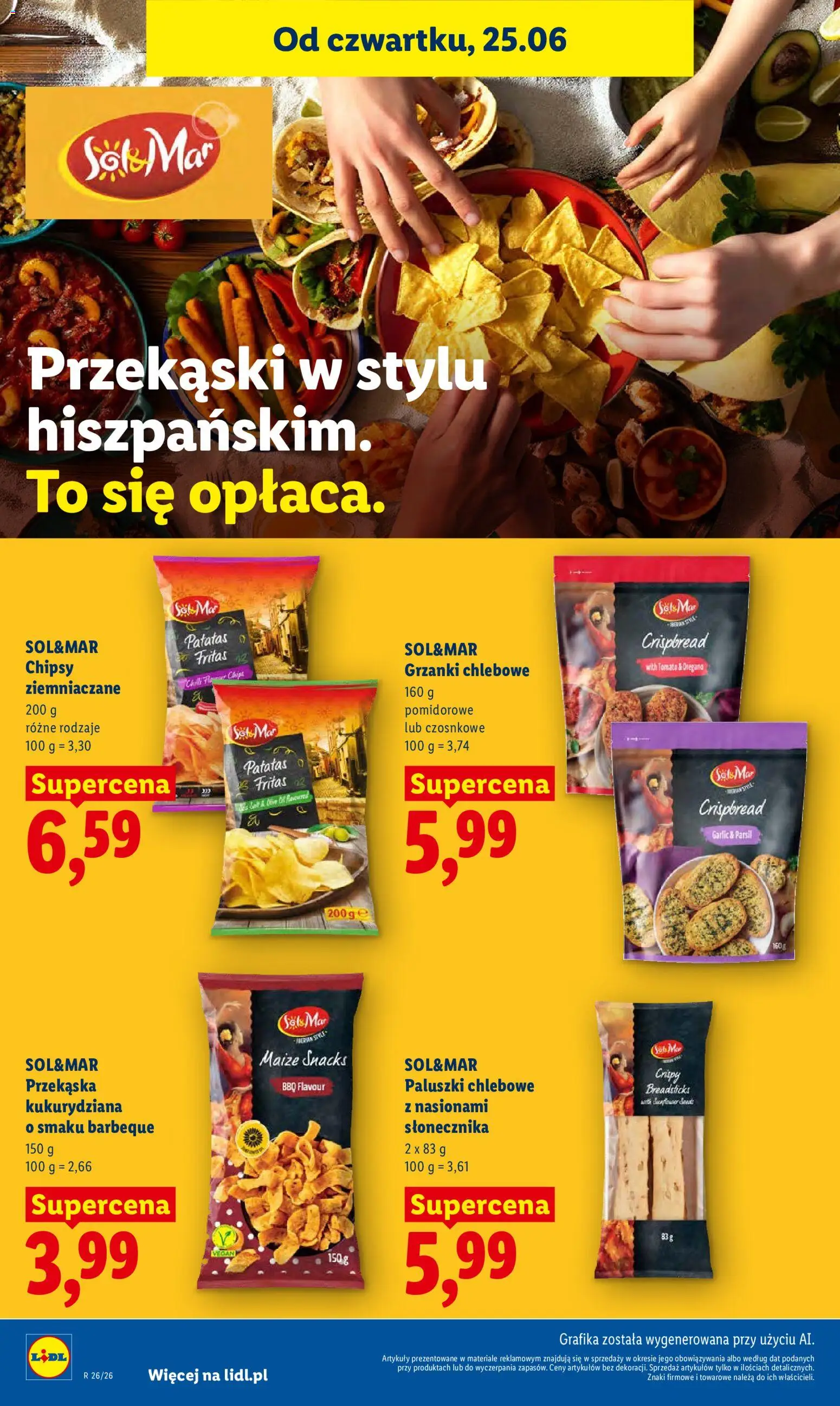 Lidl gazetka od 25.06.2026 | Strona: 64 | Produkty: Chipsy, Oregano, Paluszki, Paluszki chlebowe