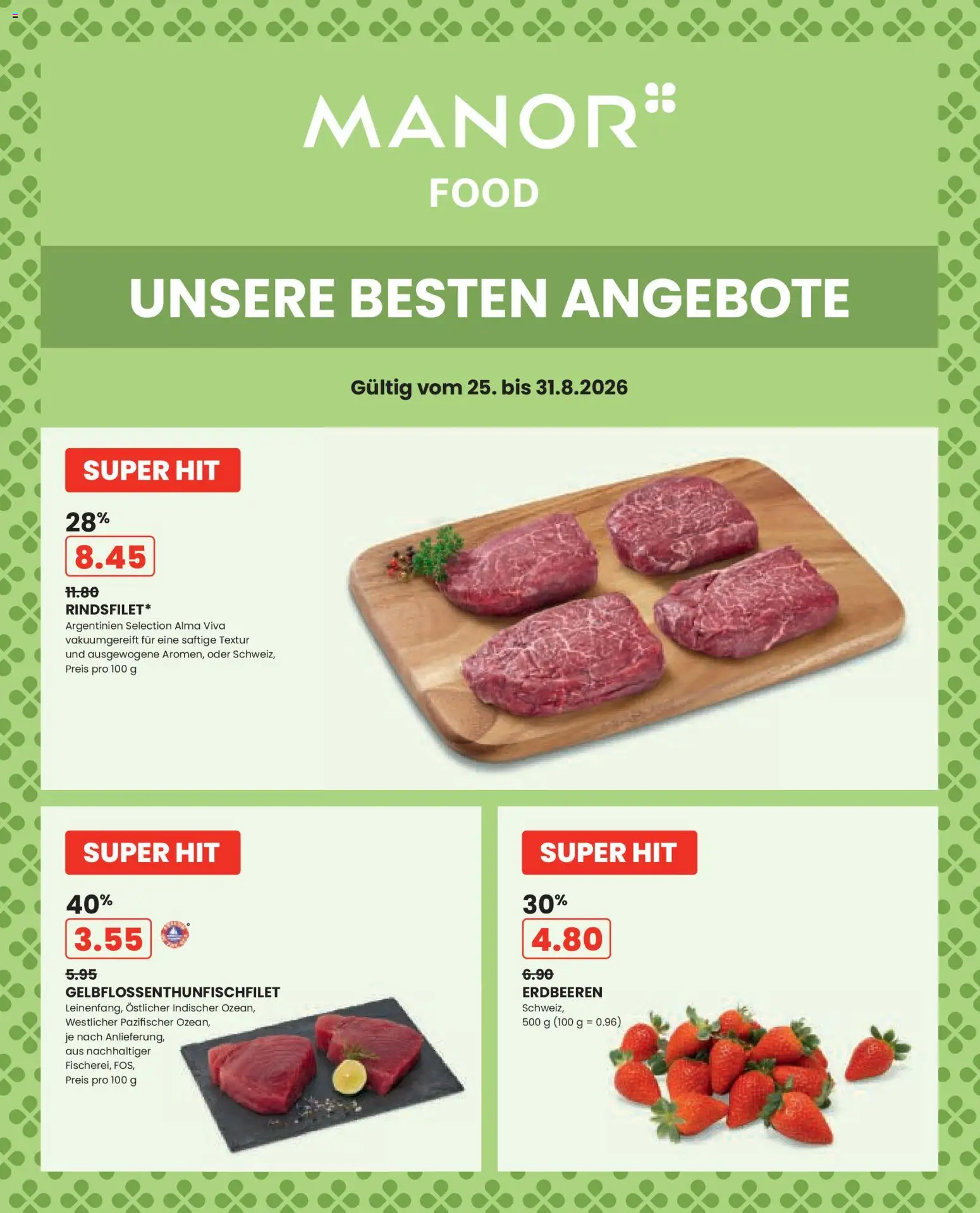 Manor aktionen – gültig ab 25.08.2026 | Seite: 1
