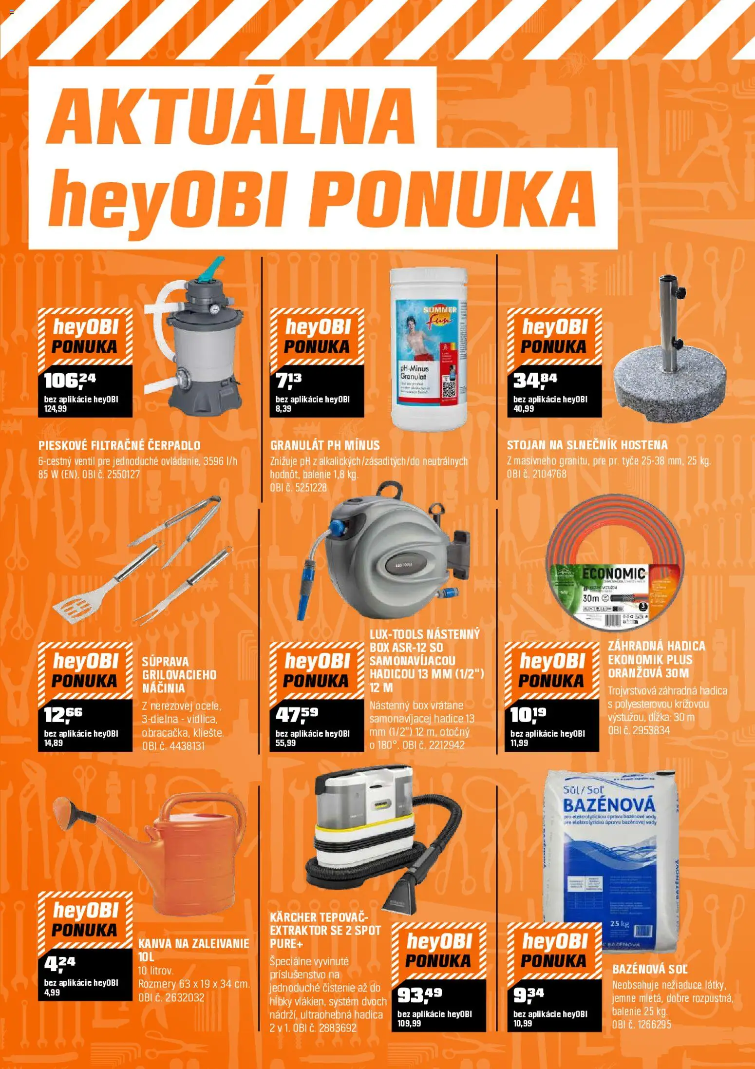 Nové OBI akcie – leták je platný od 01.06.2026 | Strana: 11 | Produkty: Čerpadlo, Karcher tepovač, Tepovač, Ventil