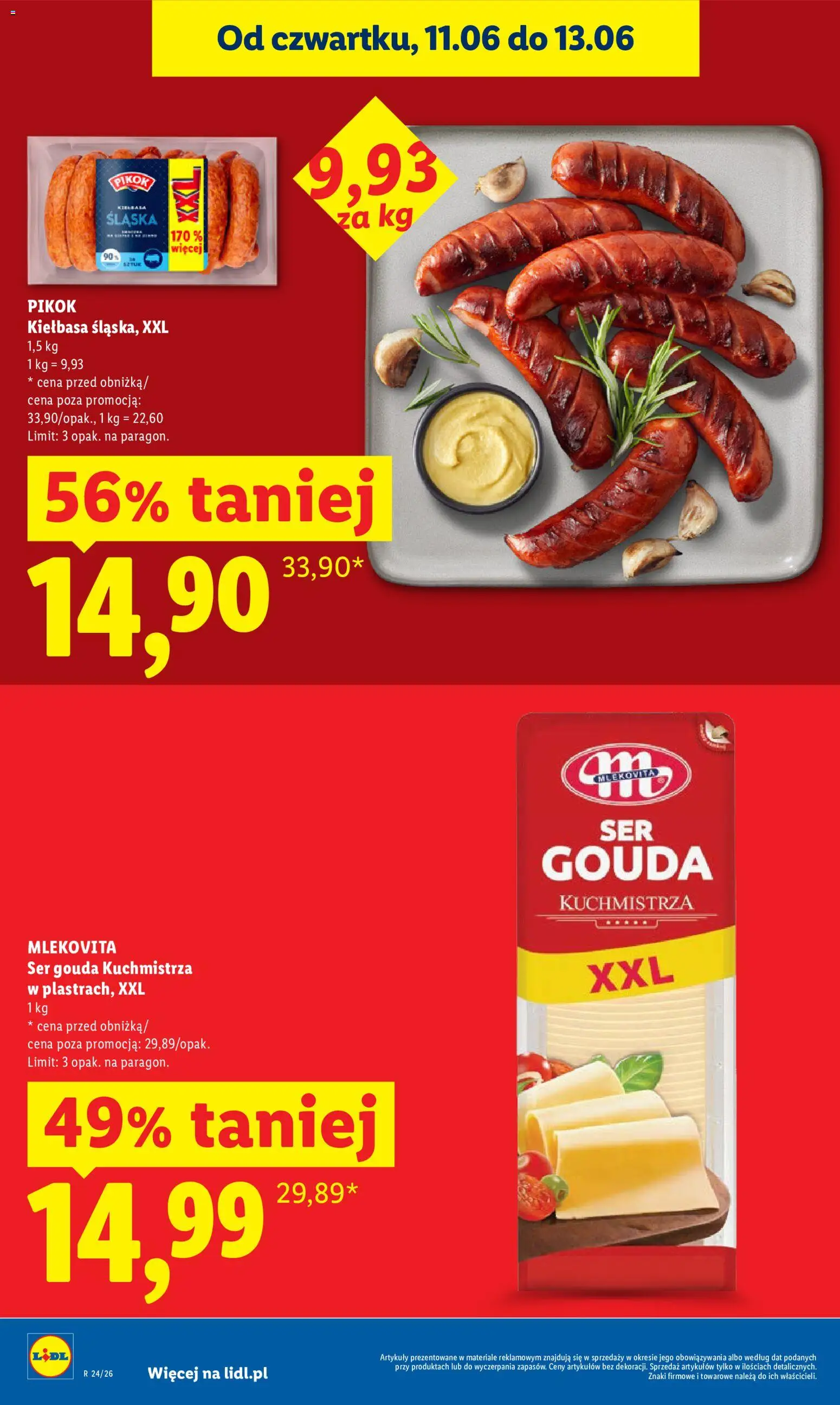 Lidl Polsko leták od 11.06.2026 | Strana: 12 | Produkty: Gouda, Pikok