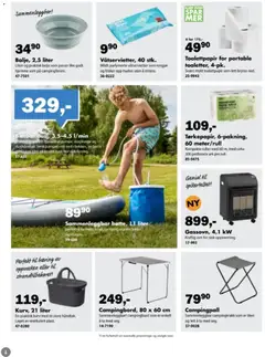 Forhåndsvisning av Biltema Bobil & Camping gyldig fra 24/03/2026 | Side: 5 | Produkter: Toalettpapir, Вермішель, Dusj, Kurv